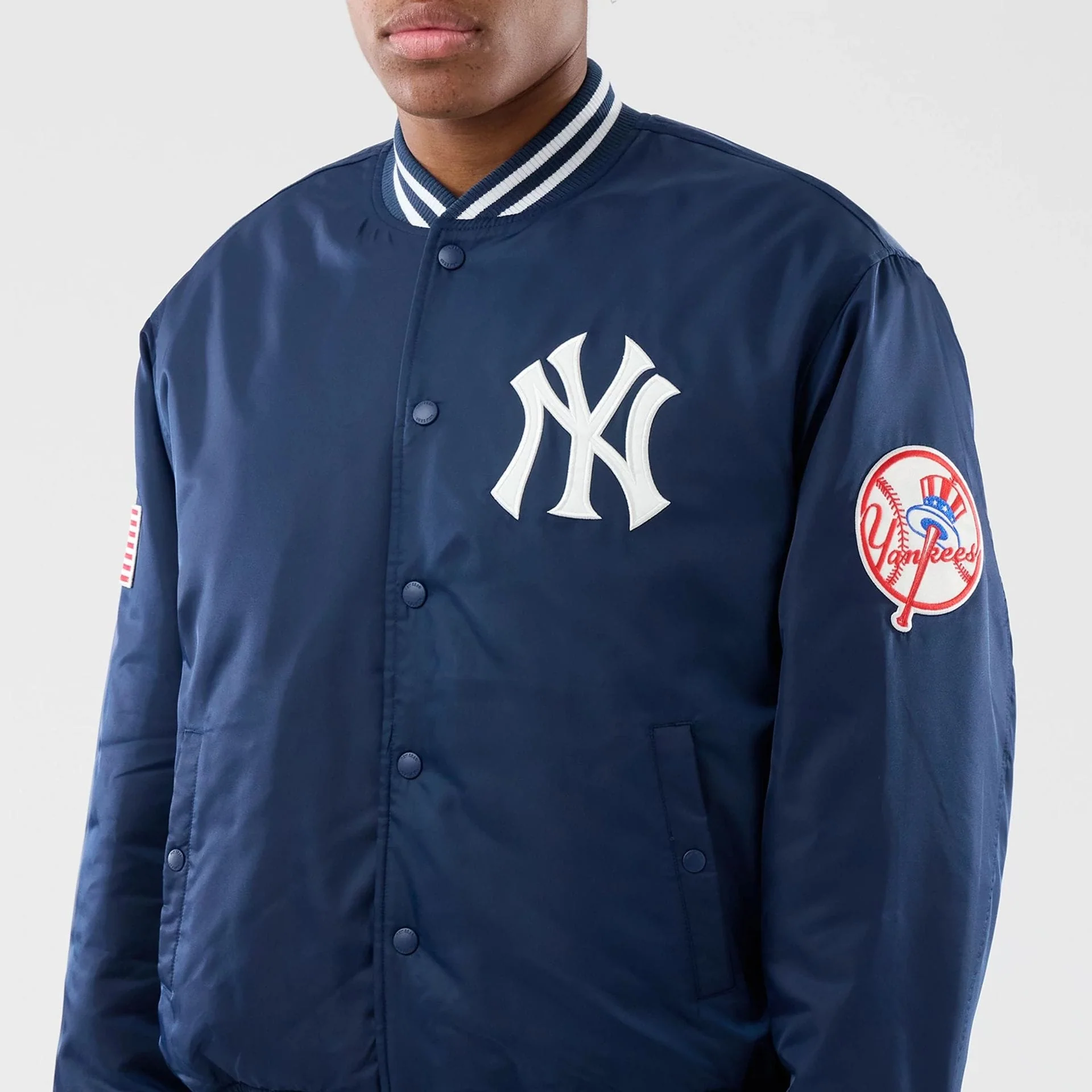 New York Yankees MLB Authentic Navy Stadium Jacket - Image 5