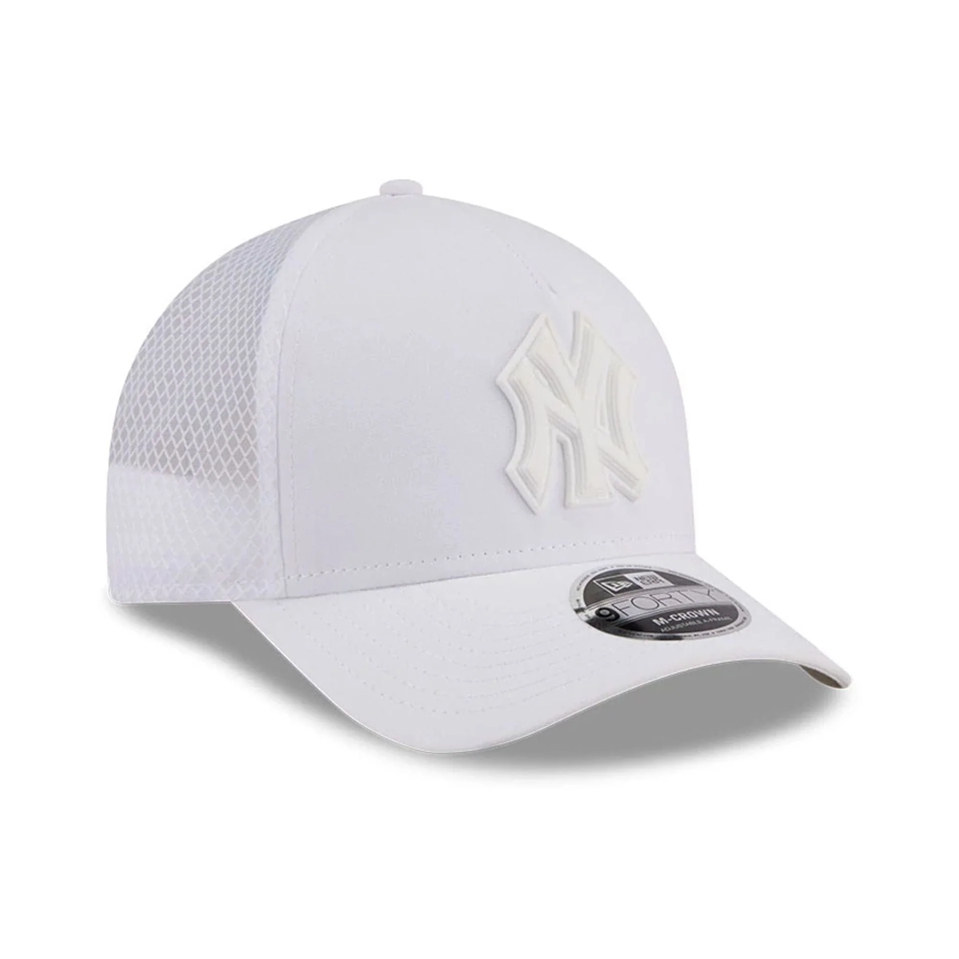 New York Yankees MLB Badged White 9FORTY M-Crown A-Frame Trucker Cap - Image 4