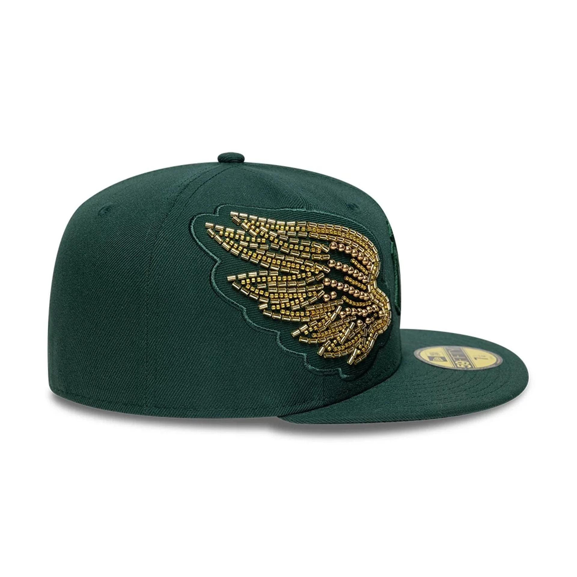 New York Yankees MLB Beaded Wings Dark Green 59FIFTY Fitted Cap - Image 5