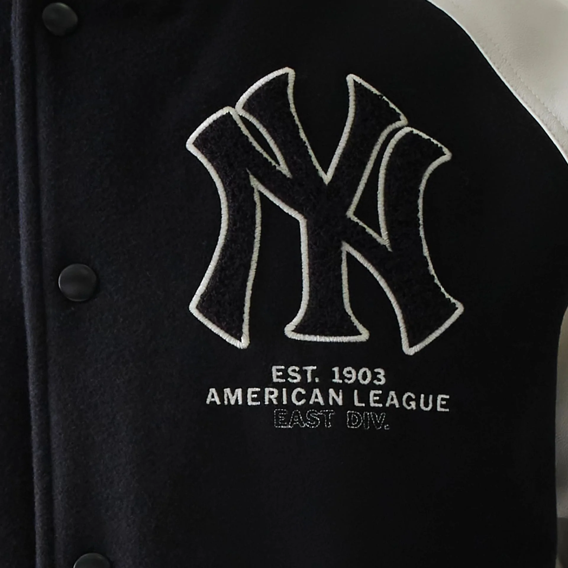 New York Yankees MLB Black Varsity Jacket - Image 6