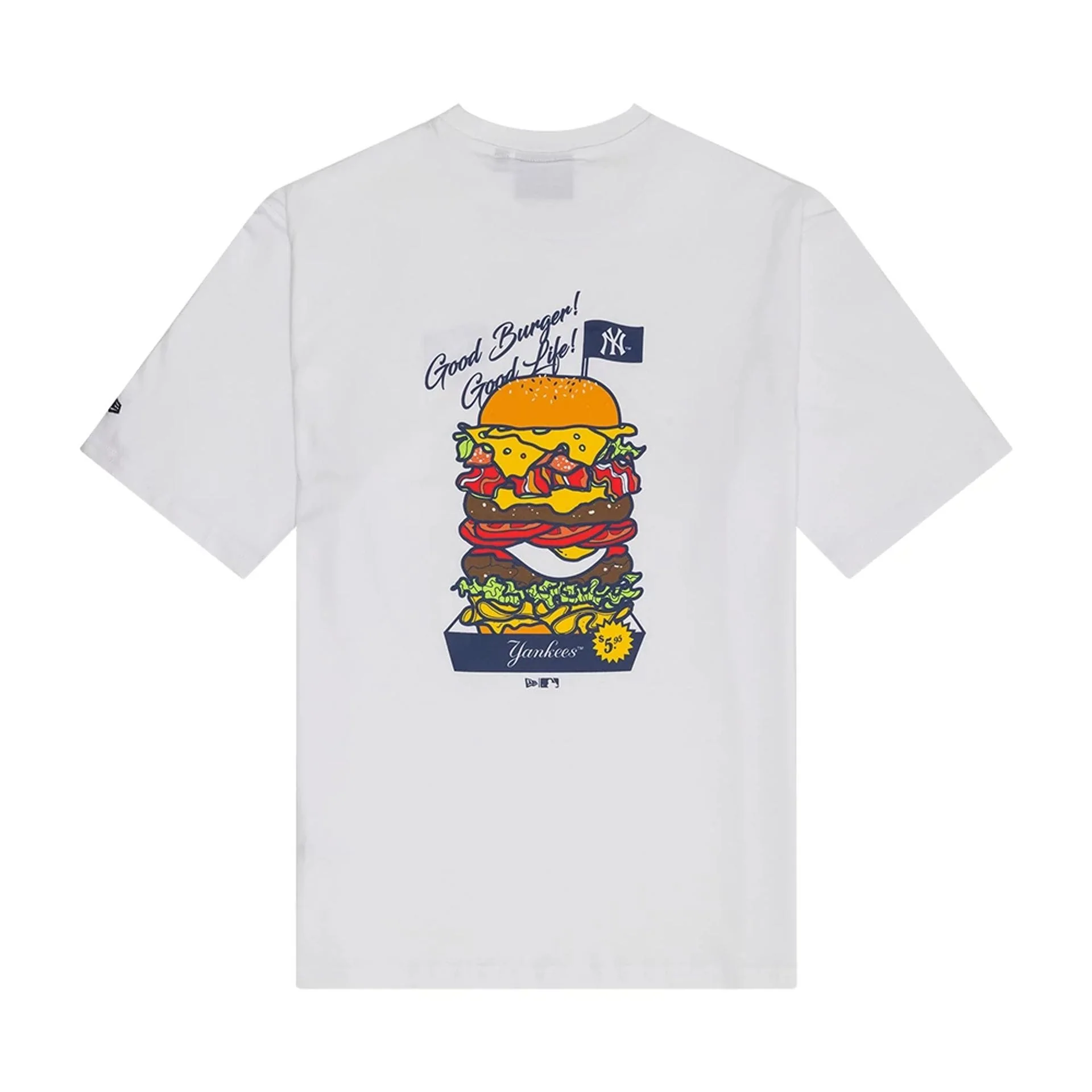 New York Yankees MLB Burger Graphic White T-Shirt - Image 2