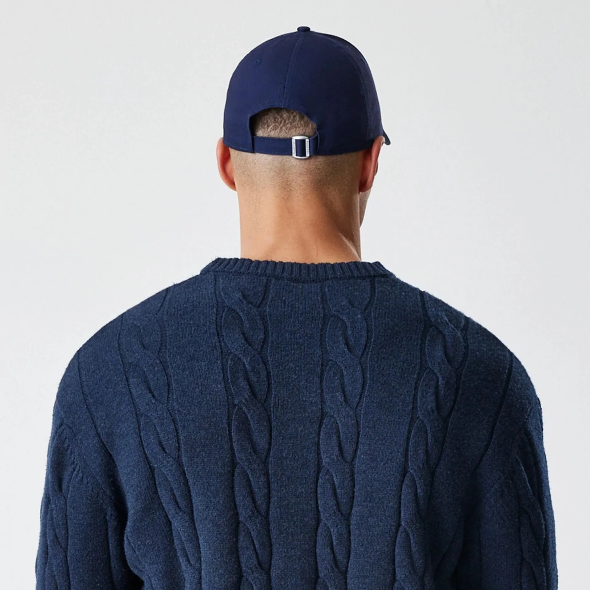 New York Yankees MLB Cable Knit Navy Knitted Sweater - Image 7