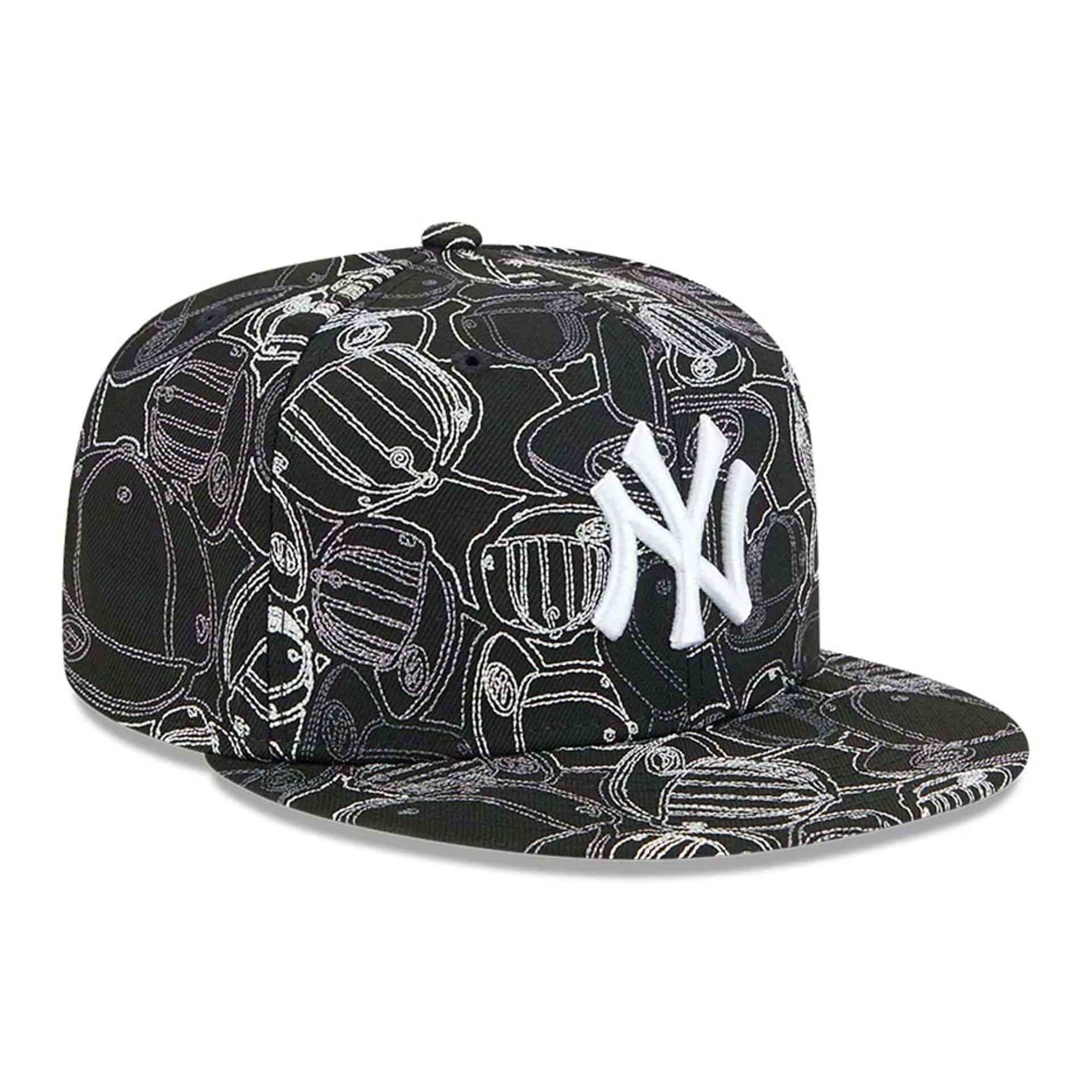 New York Yankees MLB Cap Scramble Black 59FIFTY Fitted Cap - Image 4