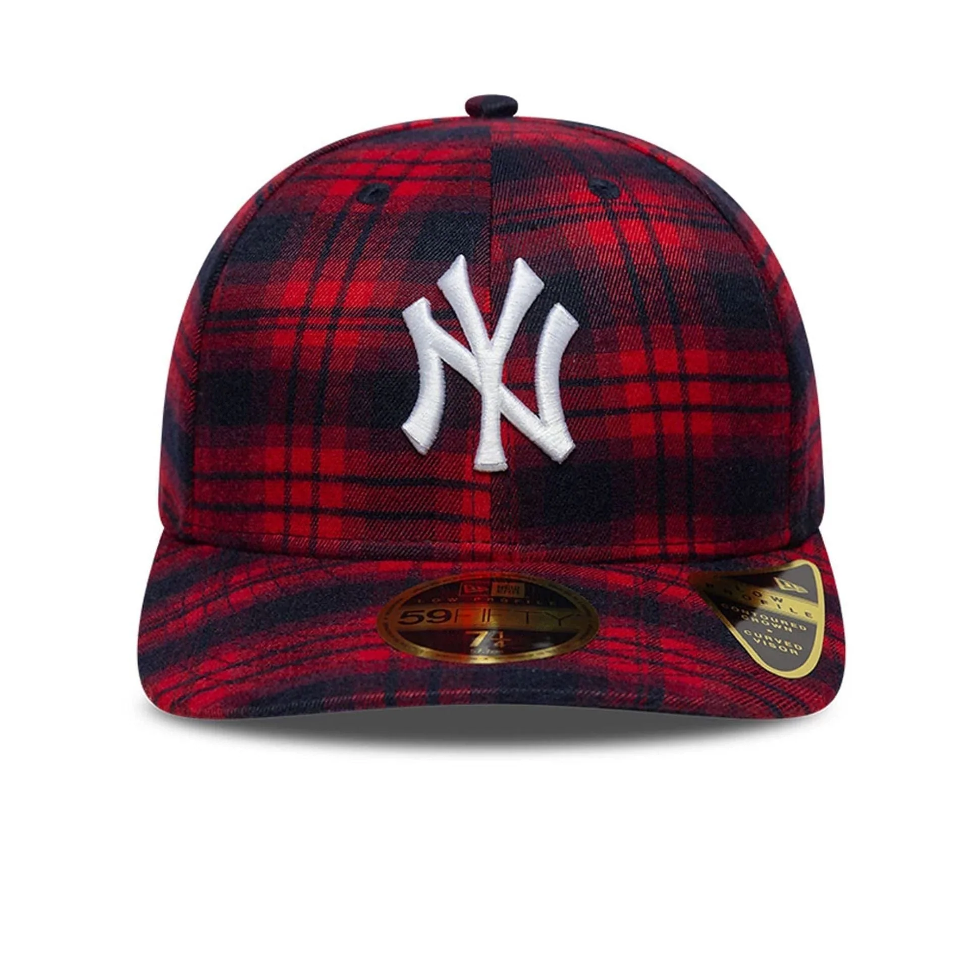 New York Yankees MLB Check Red Low Profile 59FIFTY Fitted Cap - Image 3