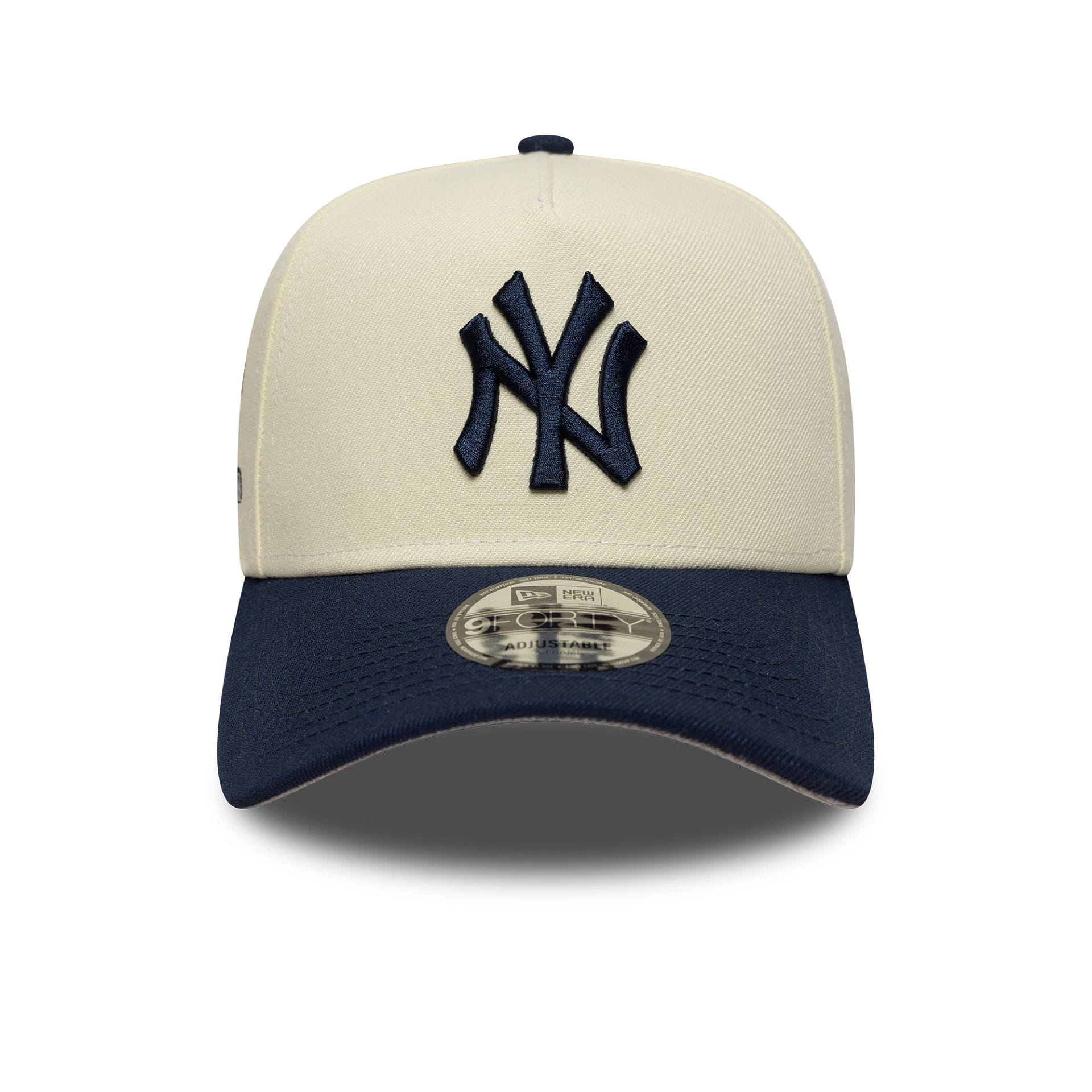 New York Yankees MLB Chrome Blue Contrast Cream 9FORTY A-Frame Adjustable Cap - Image 3