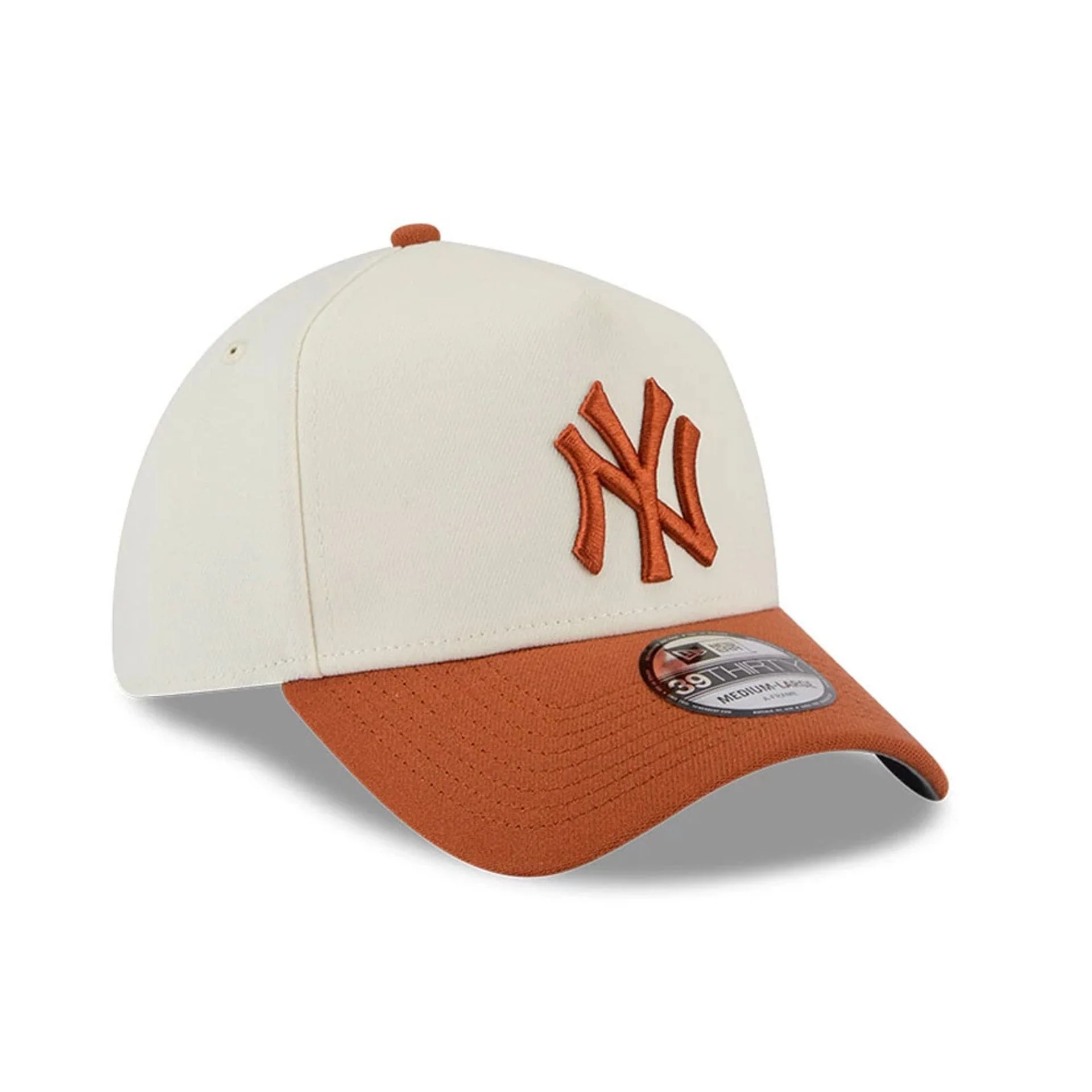 New York Yankees MLB Chrome Burnt Orange 39THIRTY A-Frame Stretch Fit Cap - Image 5