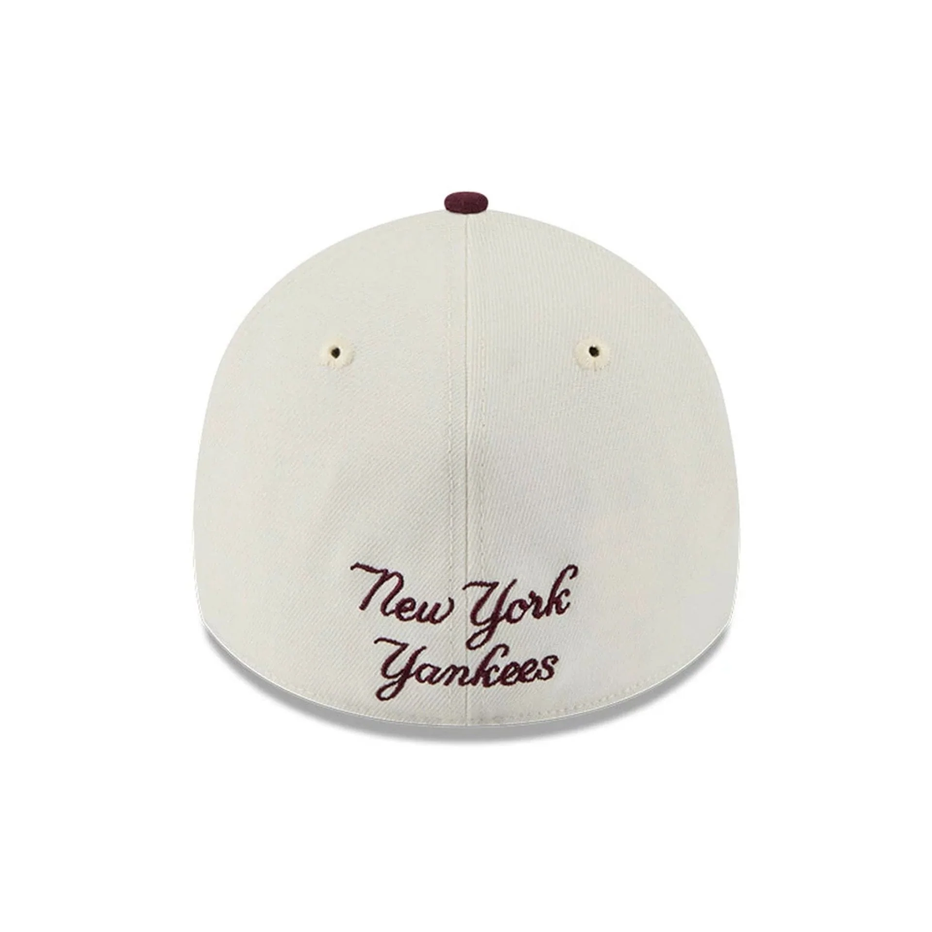 New York Yankees MLB Chrome Dark Red 39THIRTY A-Frame Stretch Fit Cap - Image 3