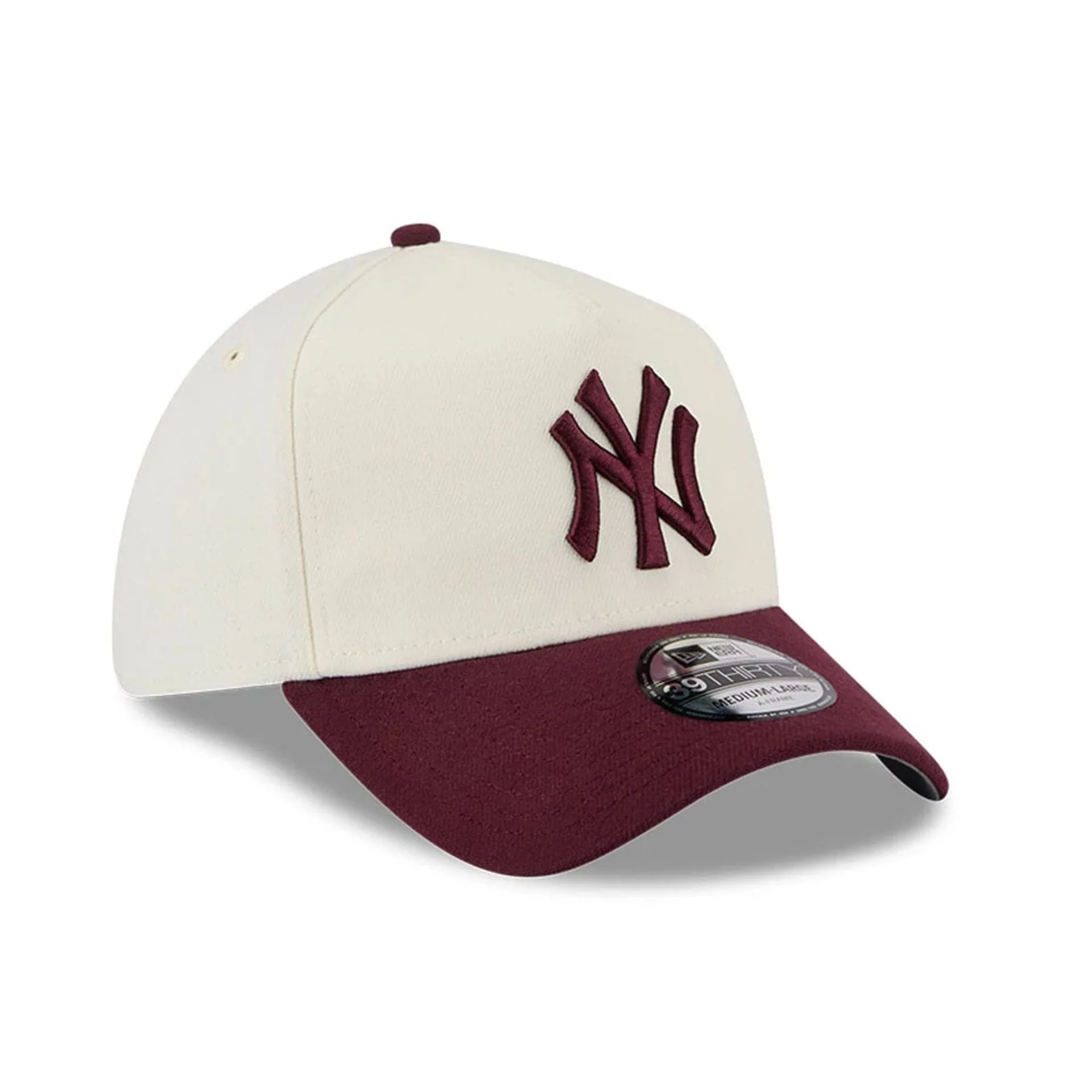 New York Yankees MLB Chrome Dark Red 39THIRTY A-Frame Stretch Fit Cap - Image 5