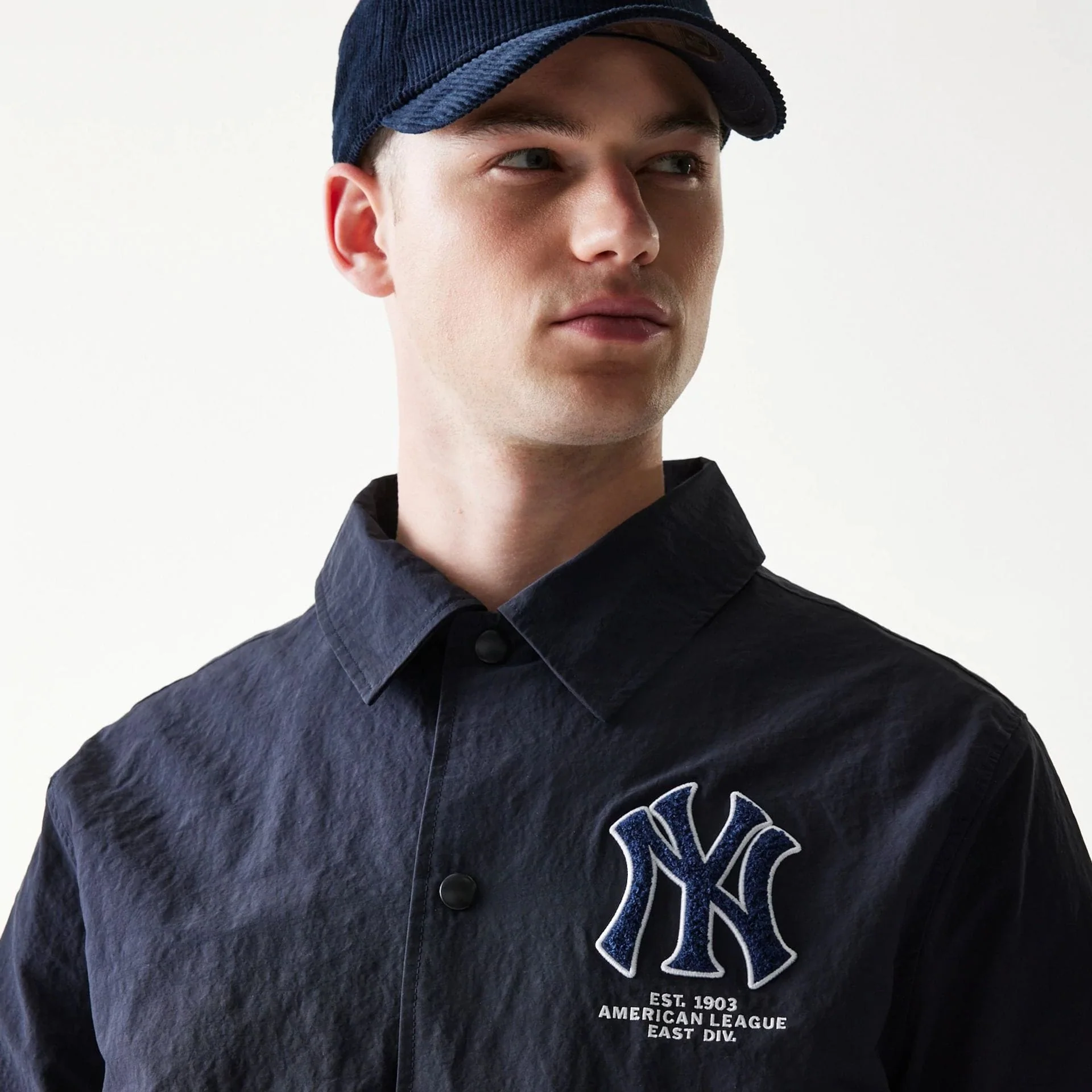 New York Yankees MLB Coaches Navy Jacket - Image 5