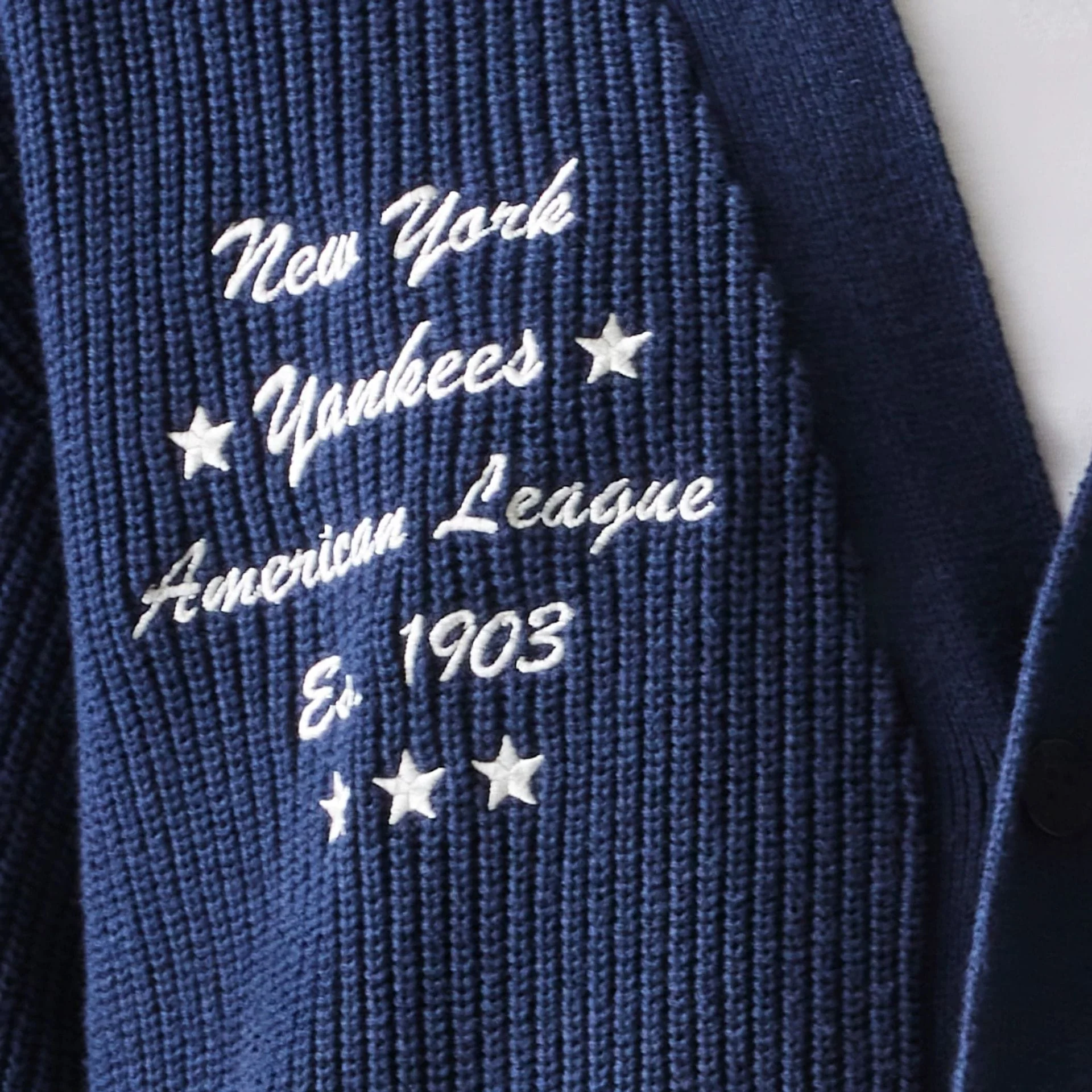 New York Yankees MLB Collegiate Navy Cardigan - Image 8