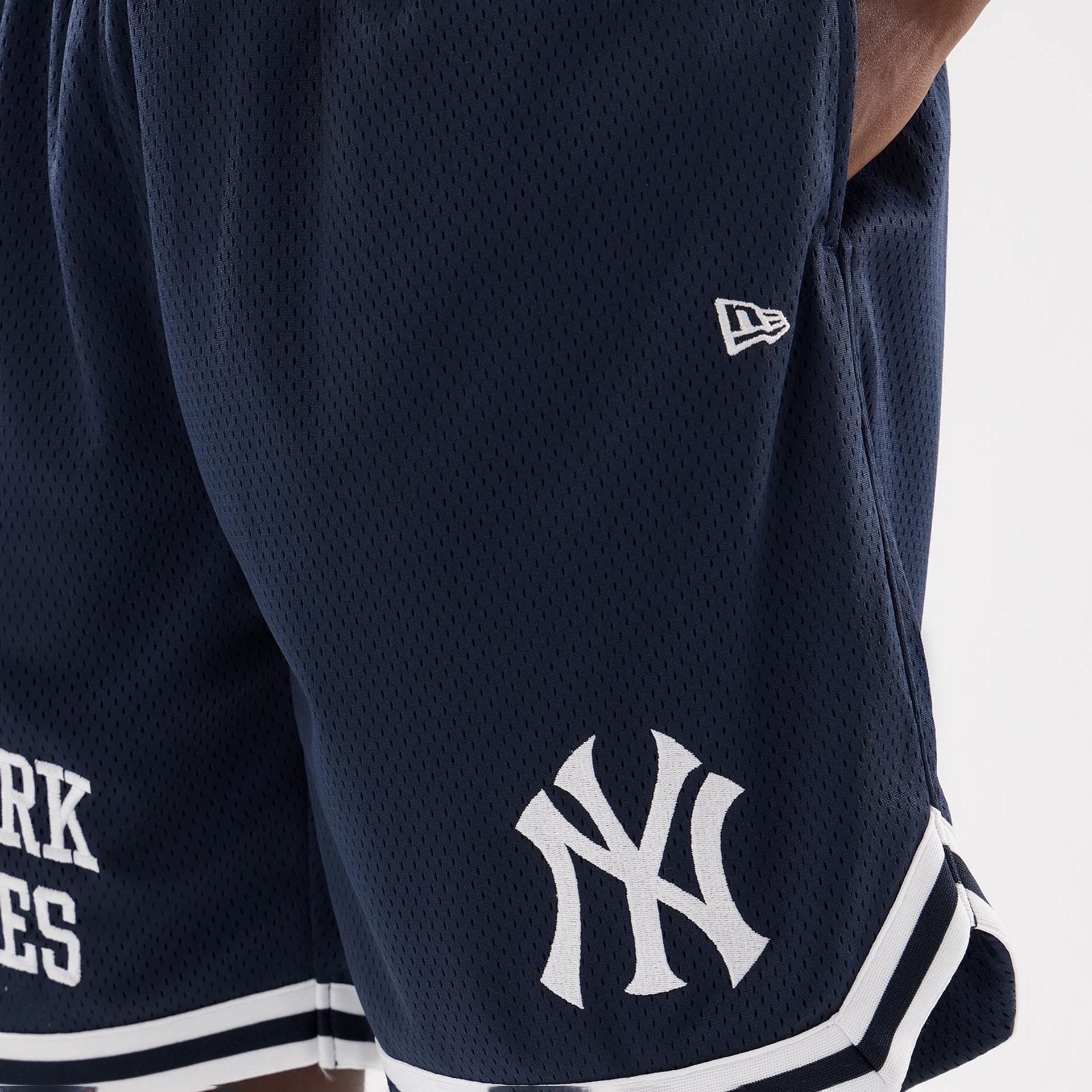 New York Yankees MLB Comfort Navy Oversized Shorts - Image 7