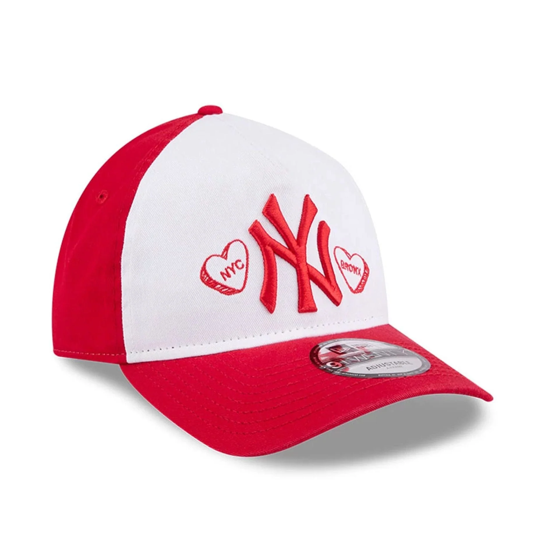 New York Yankees MLB Conversation Hearts Red 9TWENTY A-Frame Adjustable Cap - Image 4