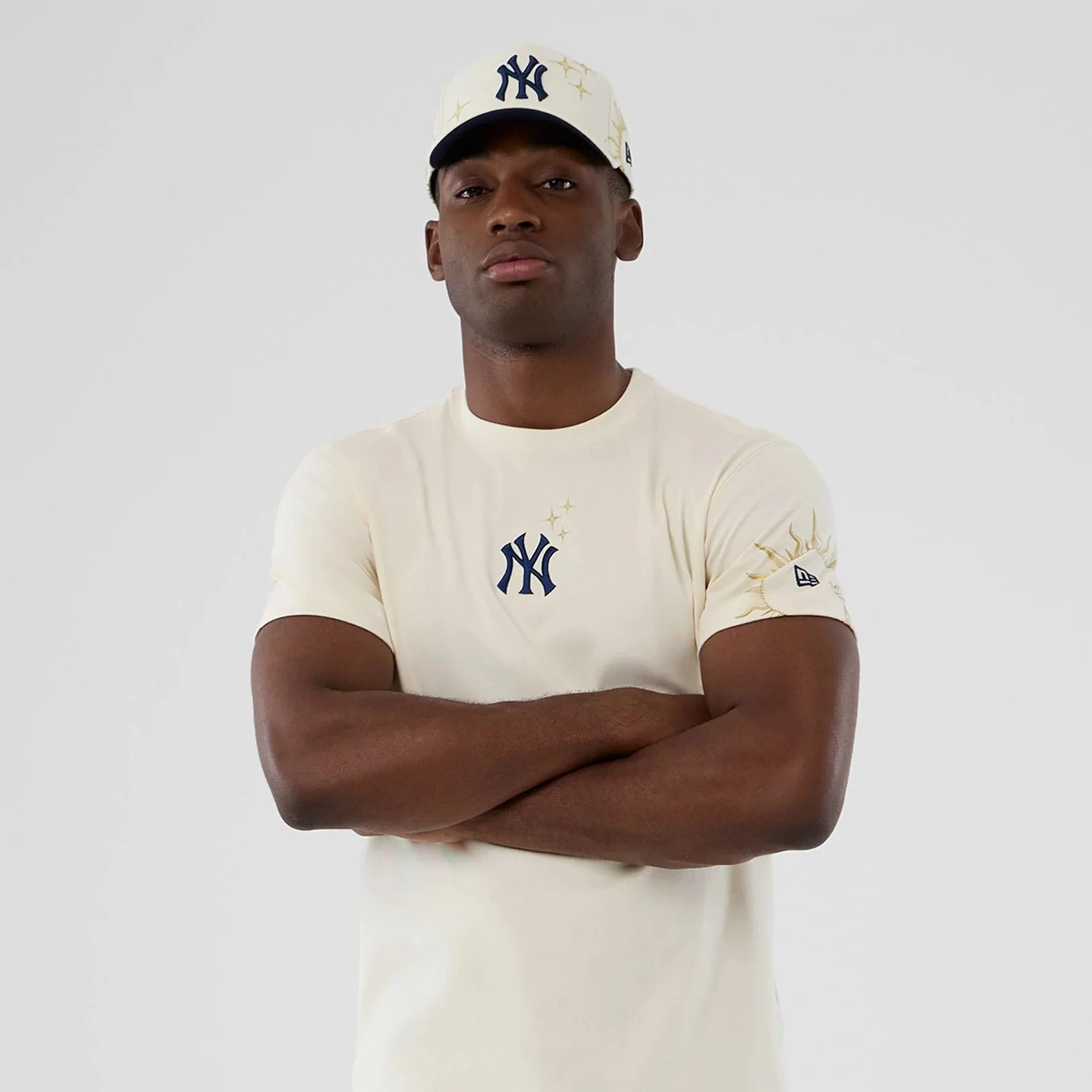 New York Yankees MLB Cosmic Craft Cream T-Shirt - Image 7