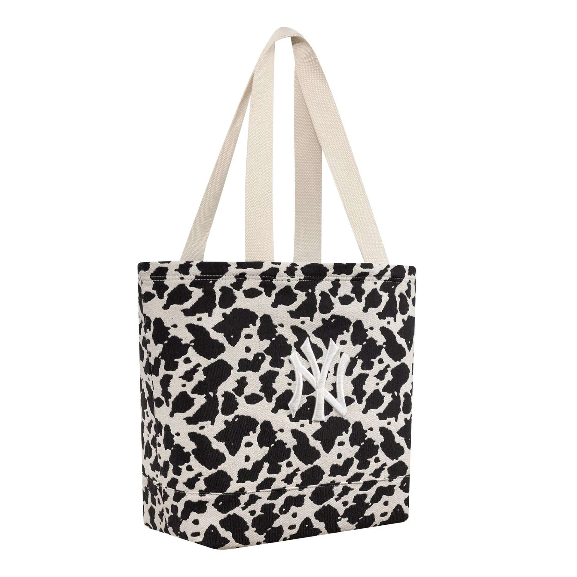 New York Yankees MLB Cow Jacquard Cream Tote Bag - Image 4