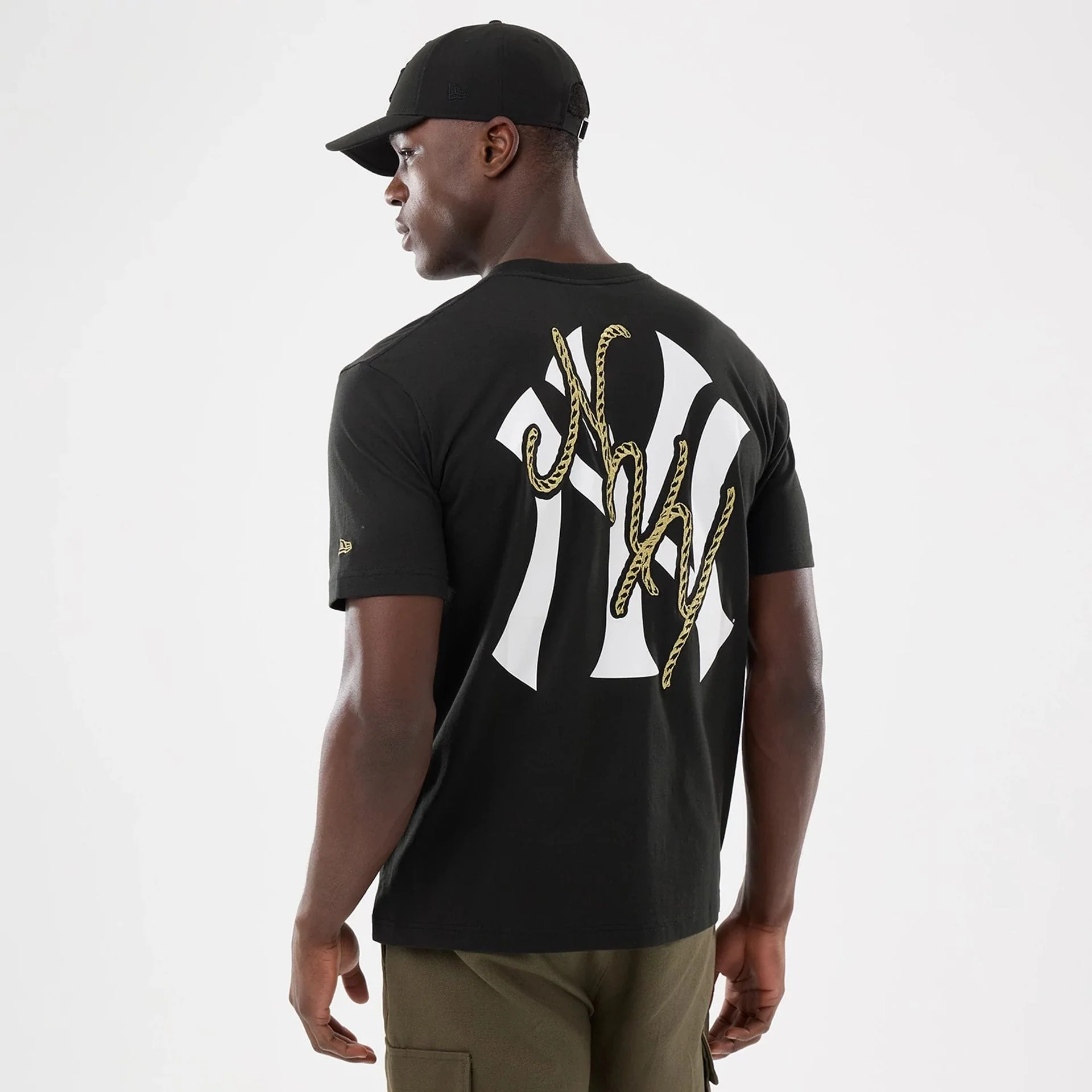 New York Yankees MLB Cowboy Graphic Black T-Shirt - Image 2