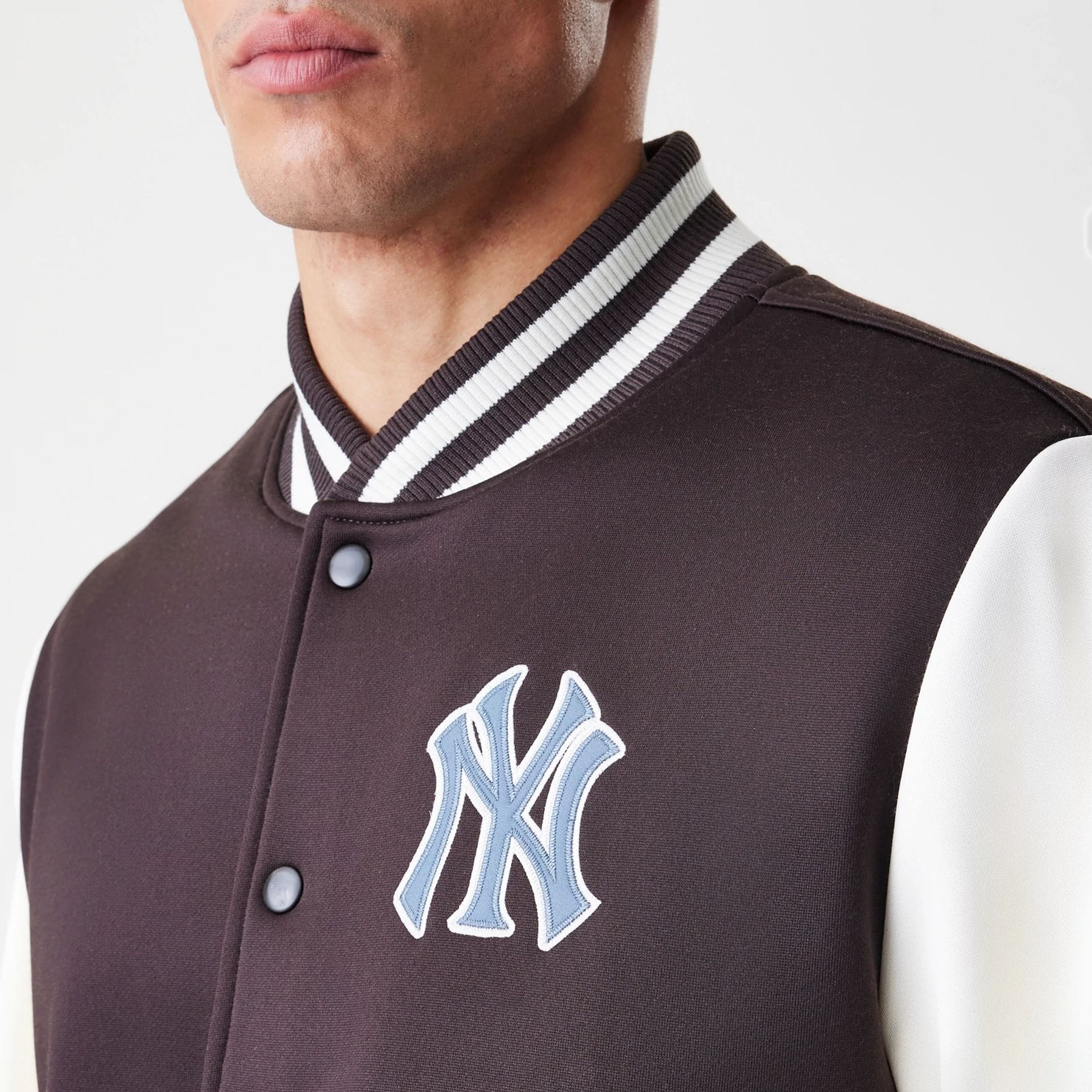 New York Yankees MLB Dark Brown Varsity Jacket - Image 5