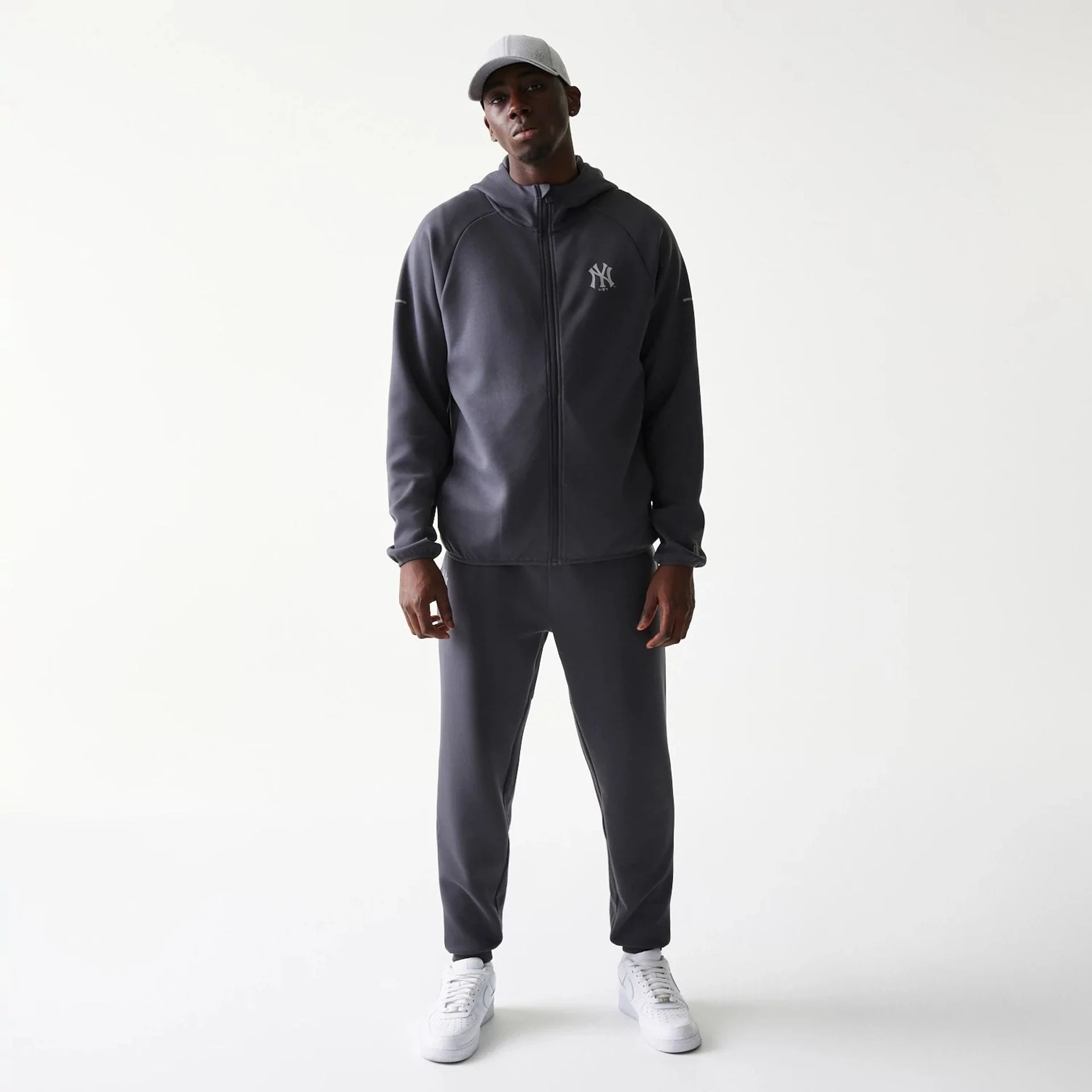 New York Yankees MLB Dark Grey Full Zip Hoodie - Image 8
