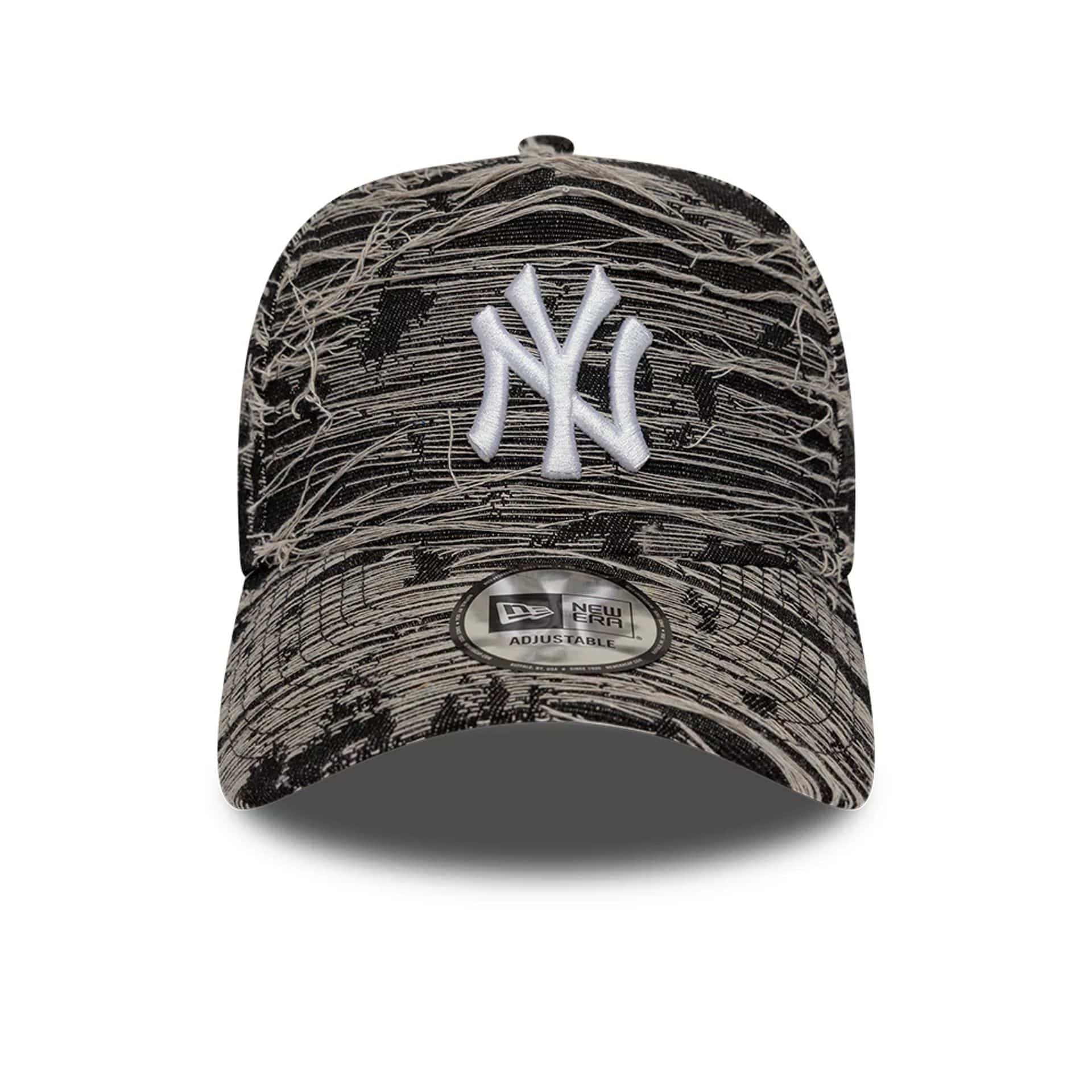 New York Yankees MLB Distressed Denim Black 9FORTY E-Frame Adjustable Cap - Image 2
