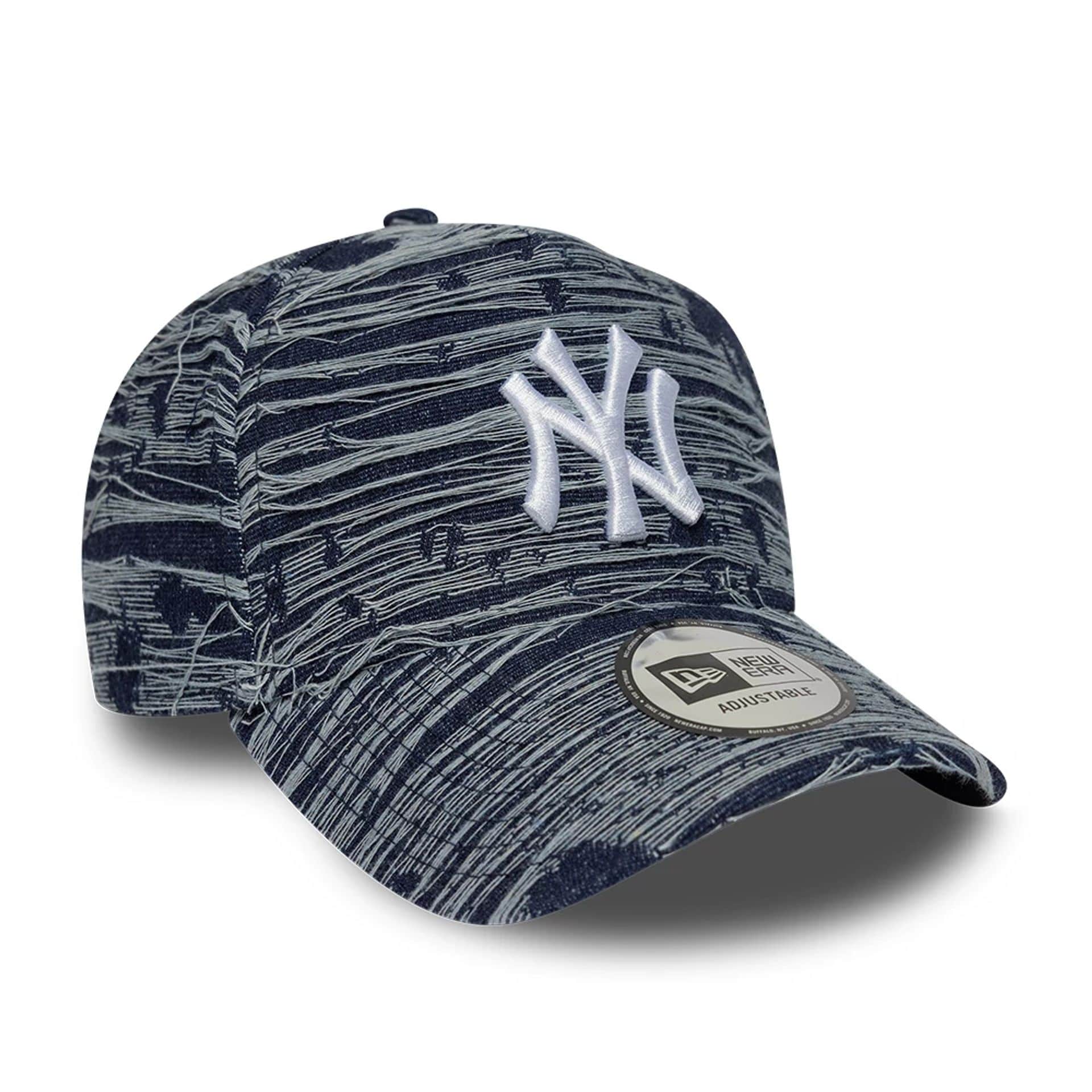 New York Yankees MLB Distressed Denim Navy 9FORTY E-Frame Adjustable Cap - Image 3