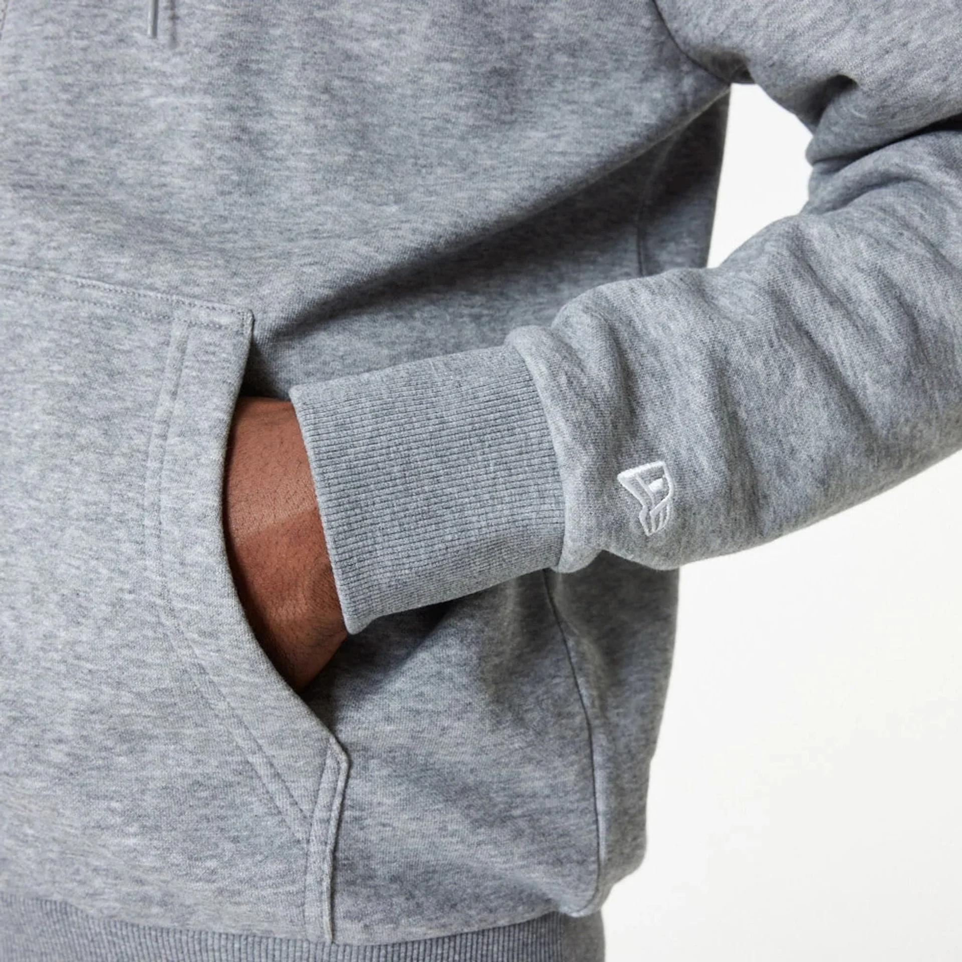 New York Yankees MLB Essential Grey Full Zip Hoodie - Image 2