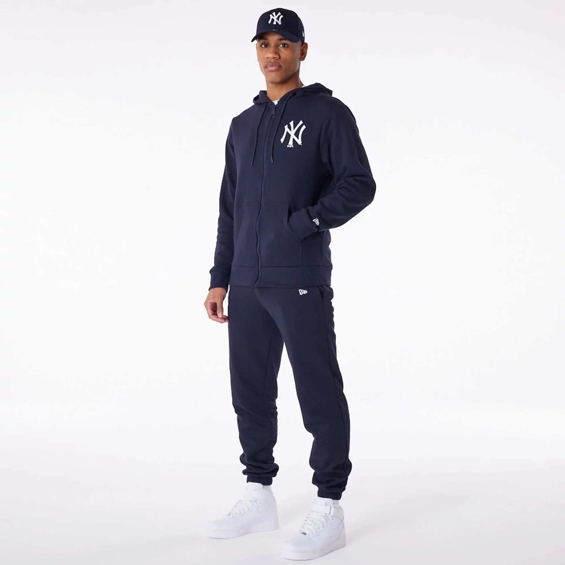 New York Yankees MLB Essential Navy Full Zip Hoodie - Image 9
