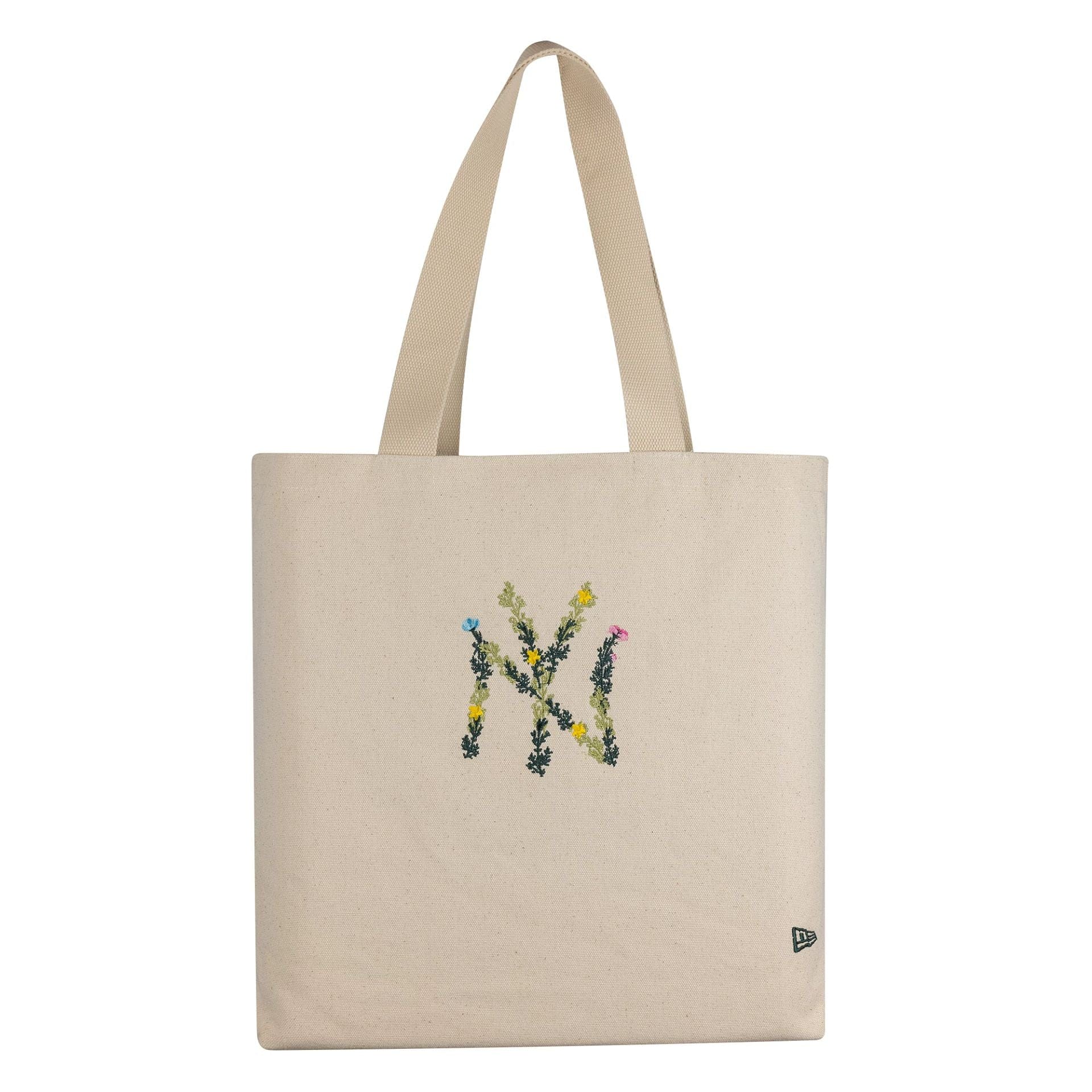 New York Yankees MLB Floral Beige Tote Bag - Image 2