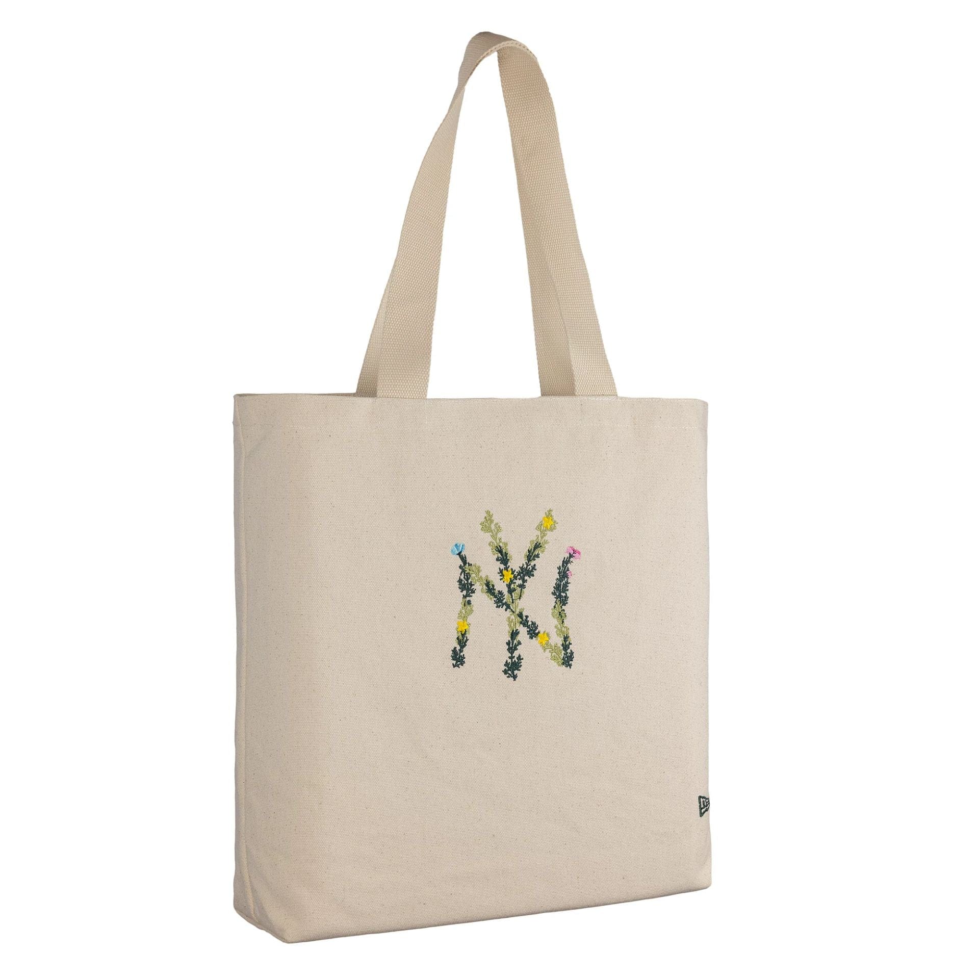New York Yankees MLB Floral Beige Tote Bag - Image 3