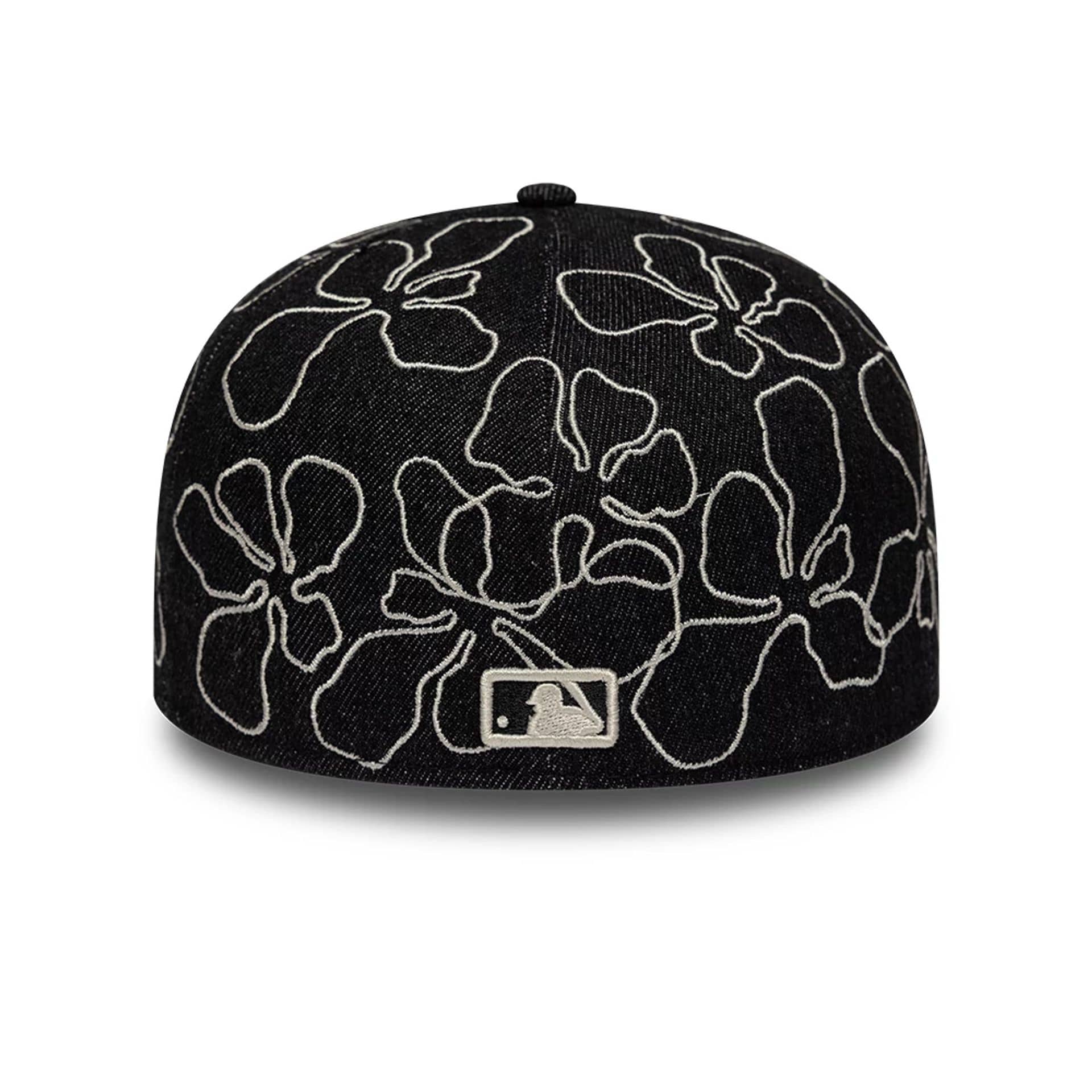 New York Yankees MLB Floral Denim Black 59FIFTY Fitted Cap - Image 4