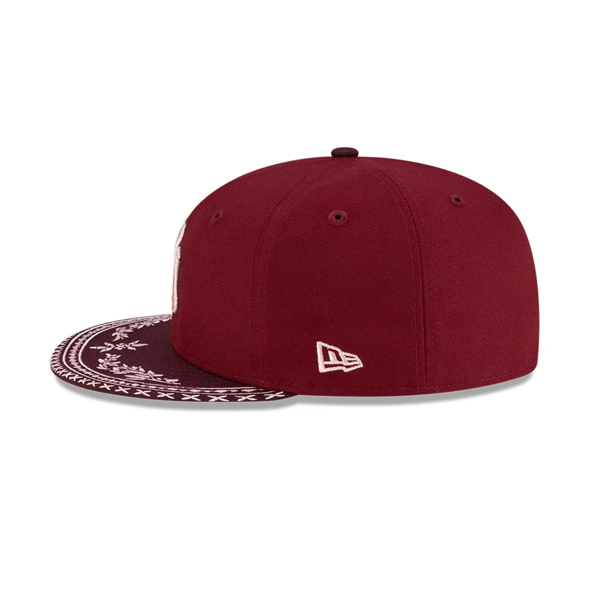New York Yankees MLB Flourishes Dark Red 59FIFTY Fitted Cap - Image 6