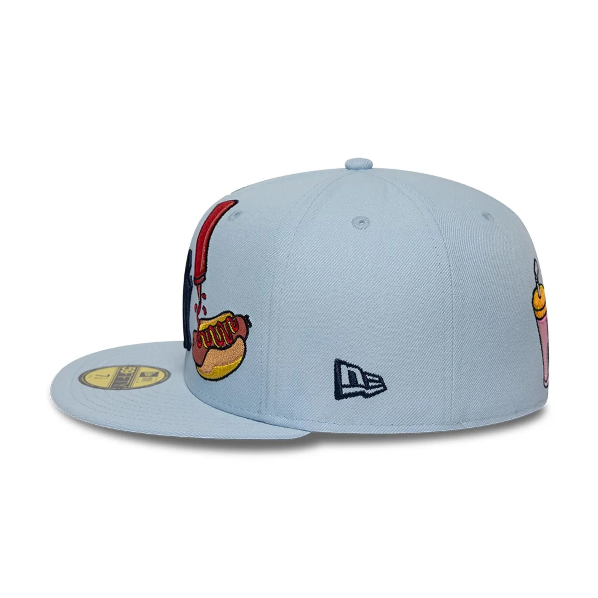 New York Yankees MLB Food Pastel Blue 59FIFTY Fitted Cap - Image 5