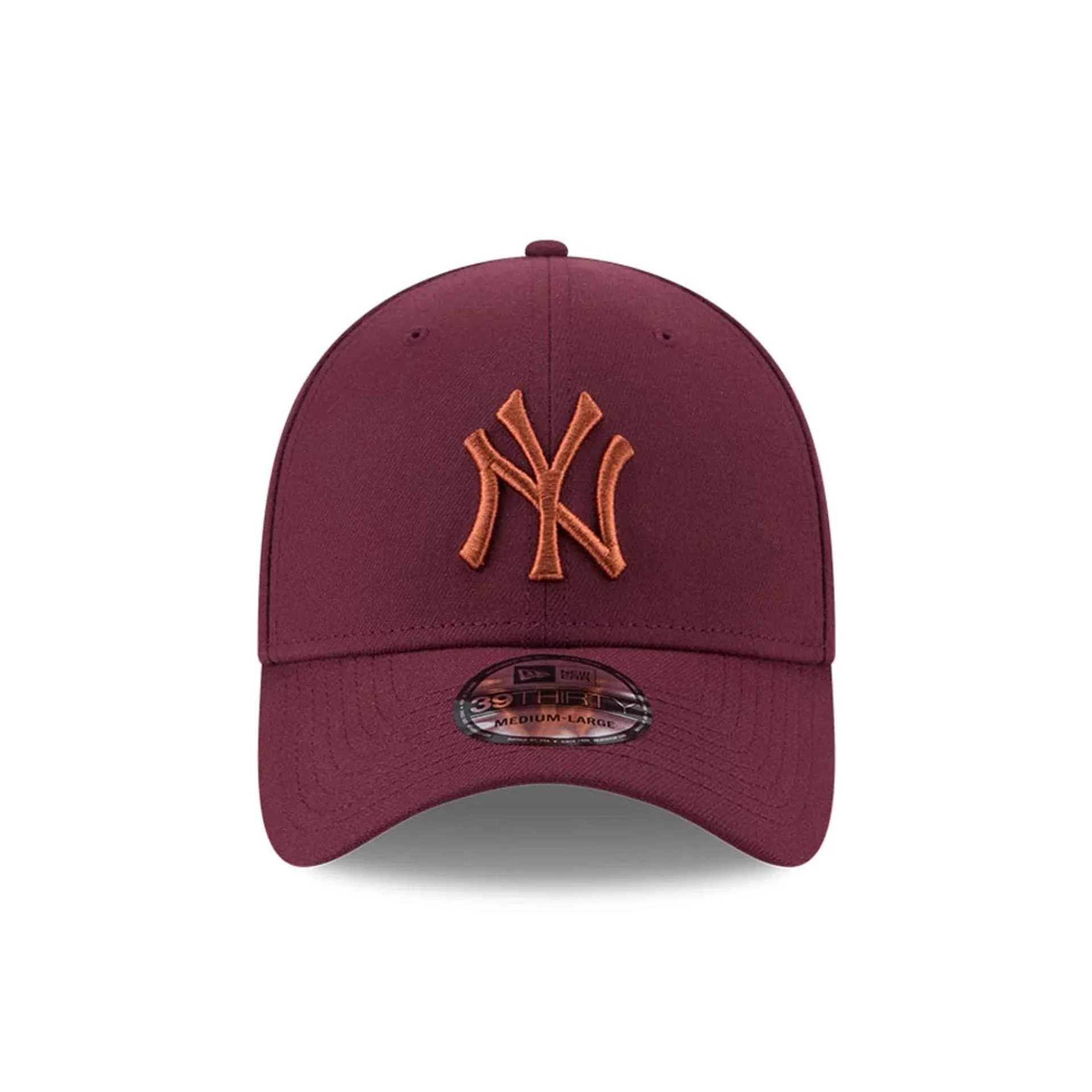 New York Yankees MLB Frosted Rust Dark Red 39THIRTY Stretch Fit Cap - Image 3