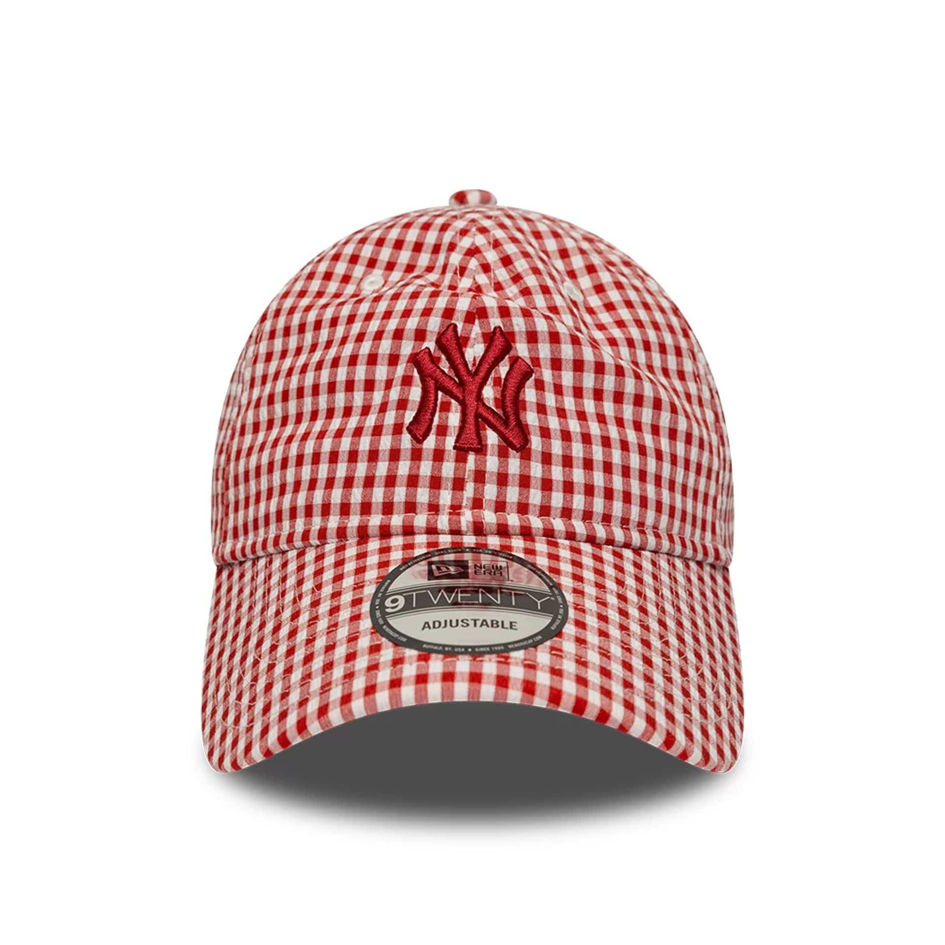 New York Yankees MLB Gingham Bowback Red 9TWENTY Adjustable Cap - Image 3