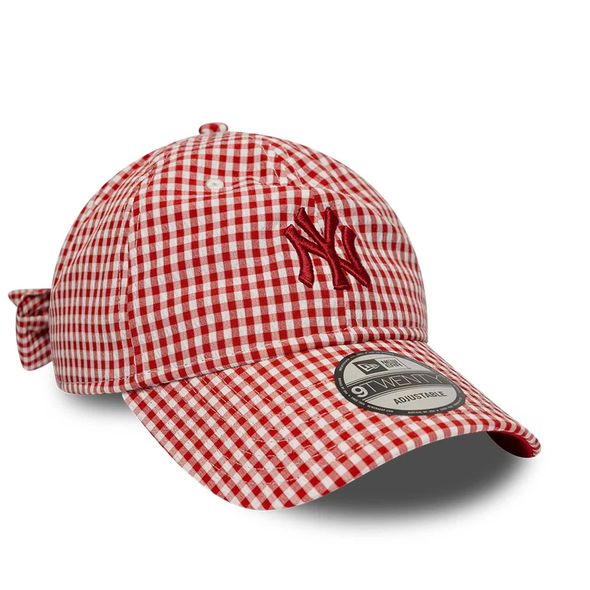 New York Yankees MLB Gingham Bowback Red 9TWENTY Adjustable Cap - Image 4