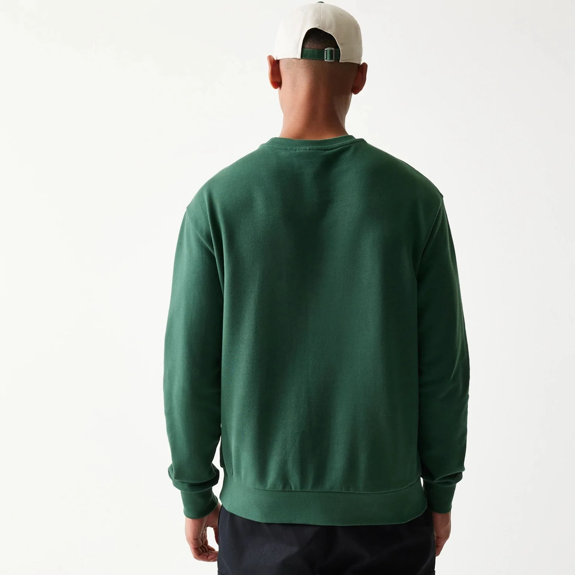 New York Yankees MLB Graphic Dark Green Oversized Crew Neck Sweater - Image 2