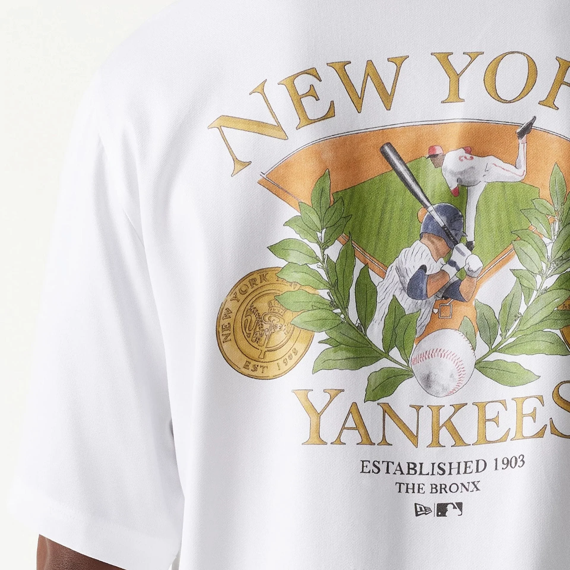 New York Yankees MLB Graphic White Revere Short Sleeve Shirt - Image 5
