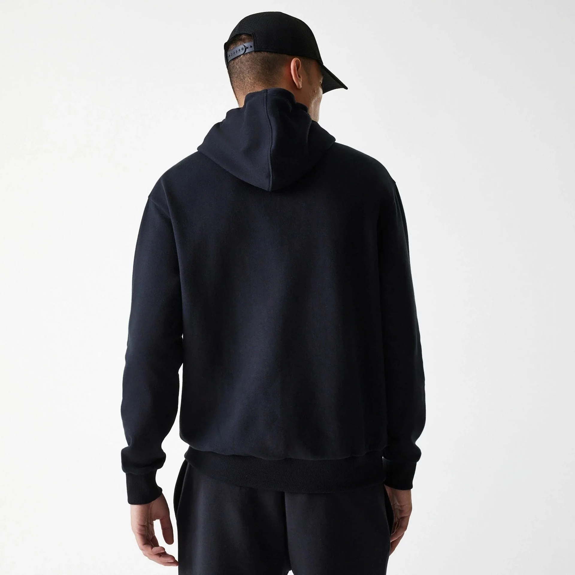 New York Yankees MLB League Essential Black Oversized Pullover Hoodie - Image 2