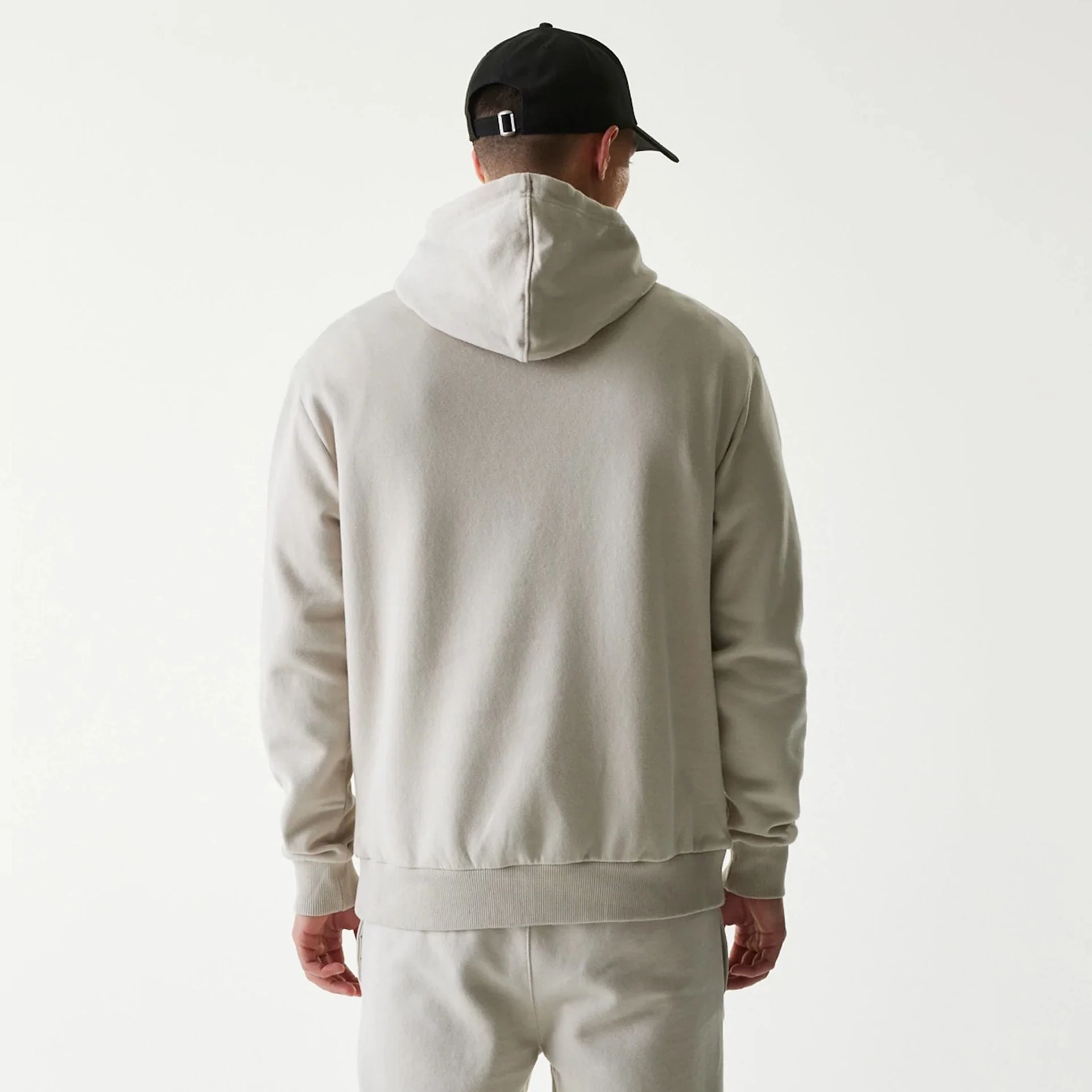 New York Yankees MLB League Essential Cream Oversized Pullover Hoodie - Image 2