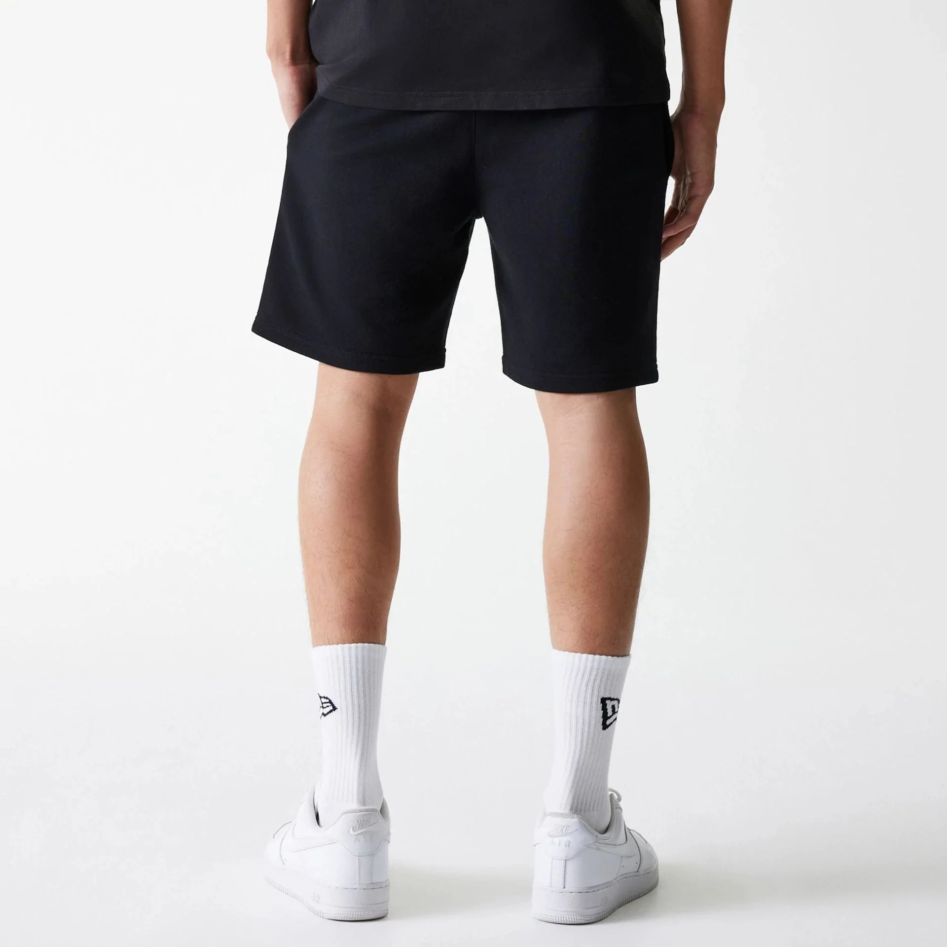New York Yankees MLB League Essential French Terry Black Shorts - Image 2