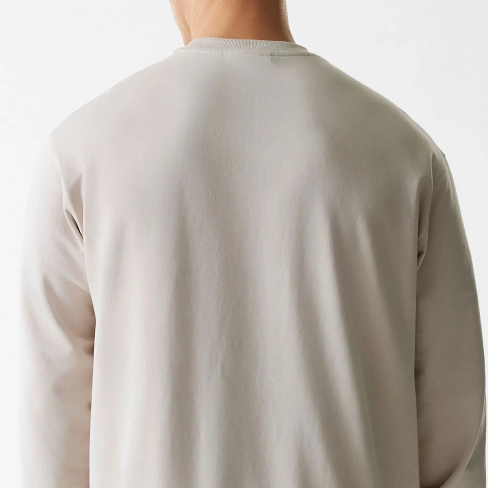 New York Yankees MLB League Essential French Terry Cream Crew Neck Sweater - Image 7