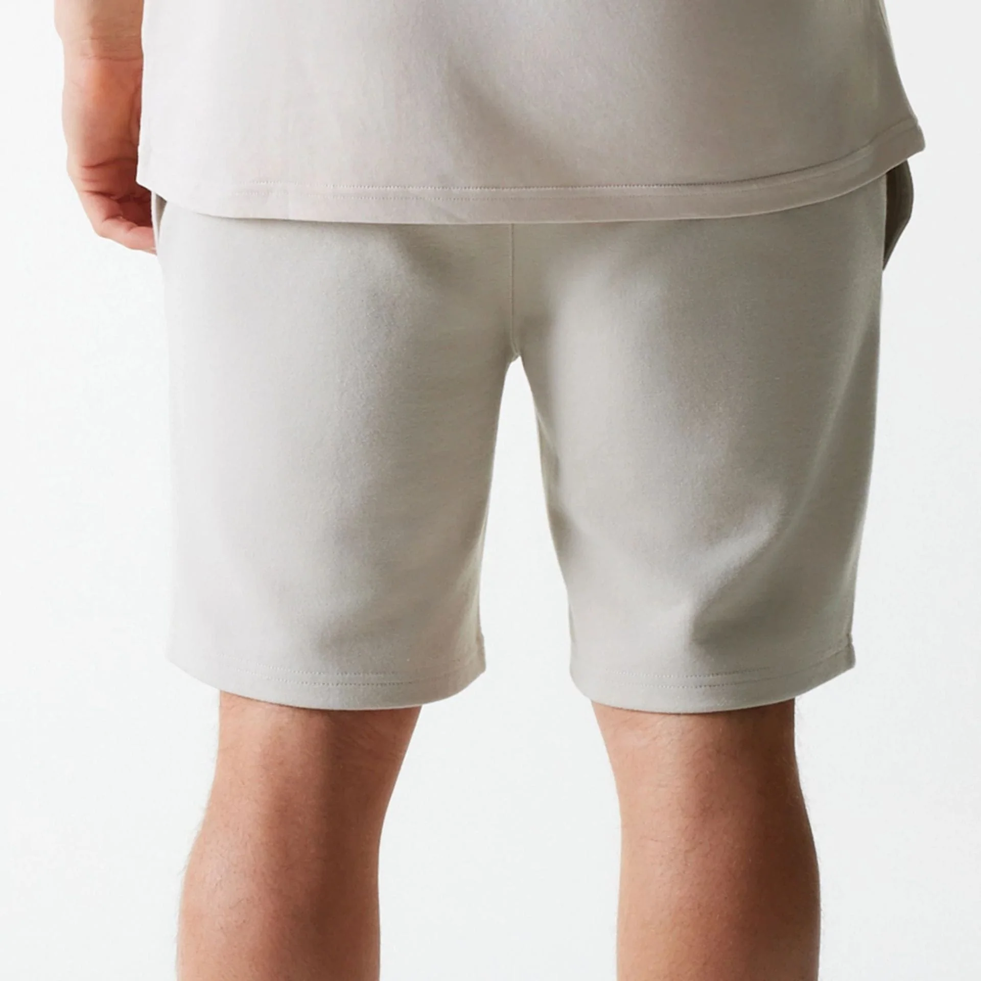 New York Yankees MLB League Essential French Terry Cream Shorts - Image 6