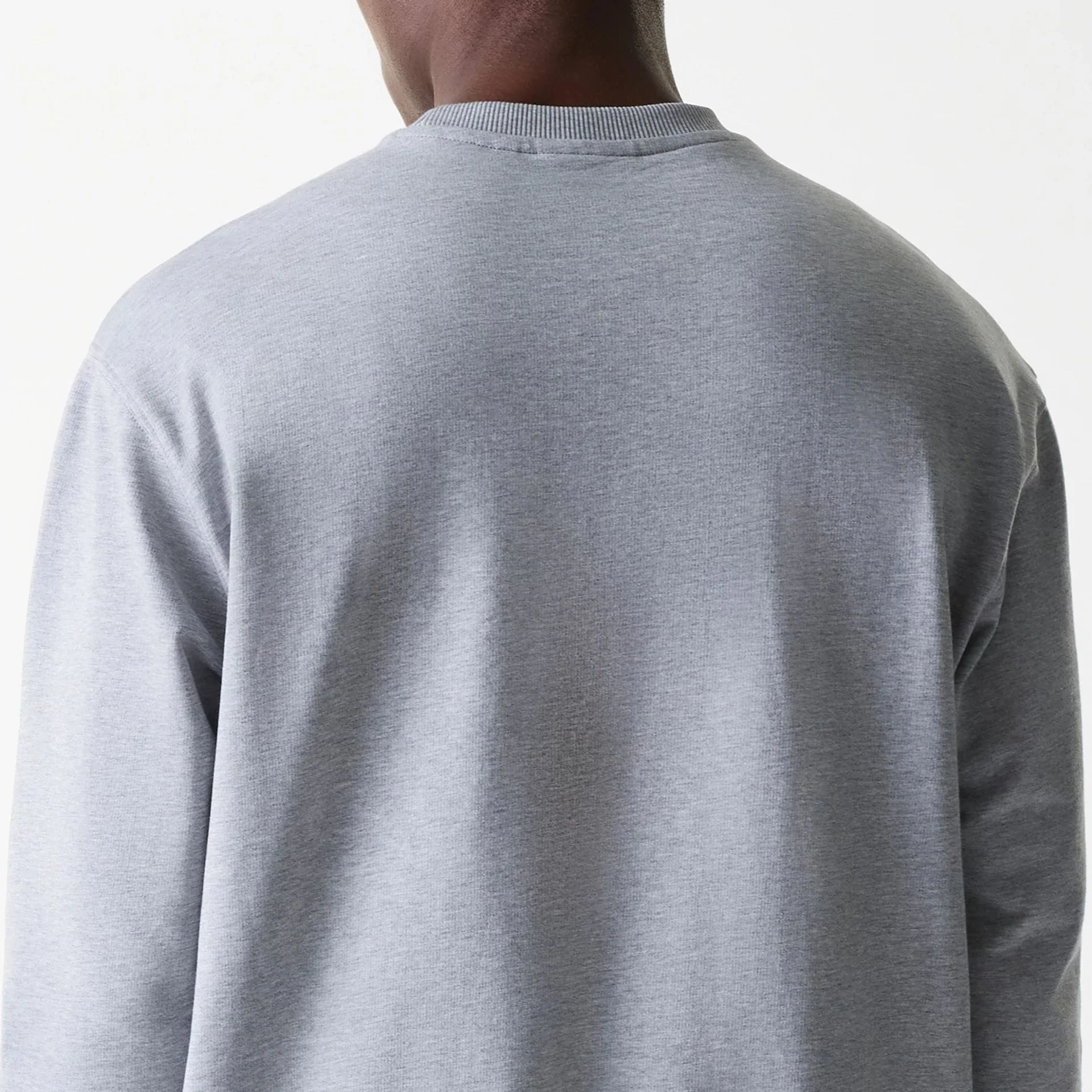 New York Yankees MLB League Essential French Terry Grey Crew Neck Sweater - Image 7