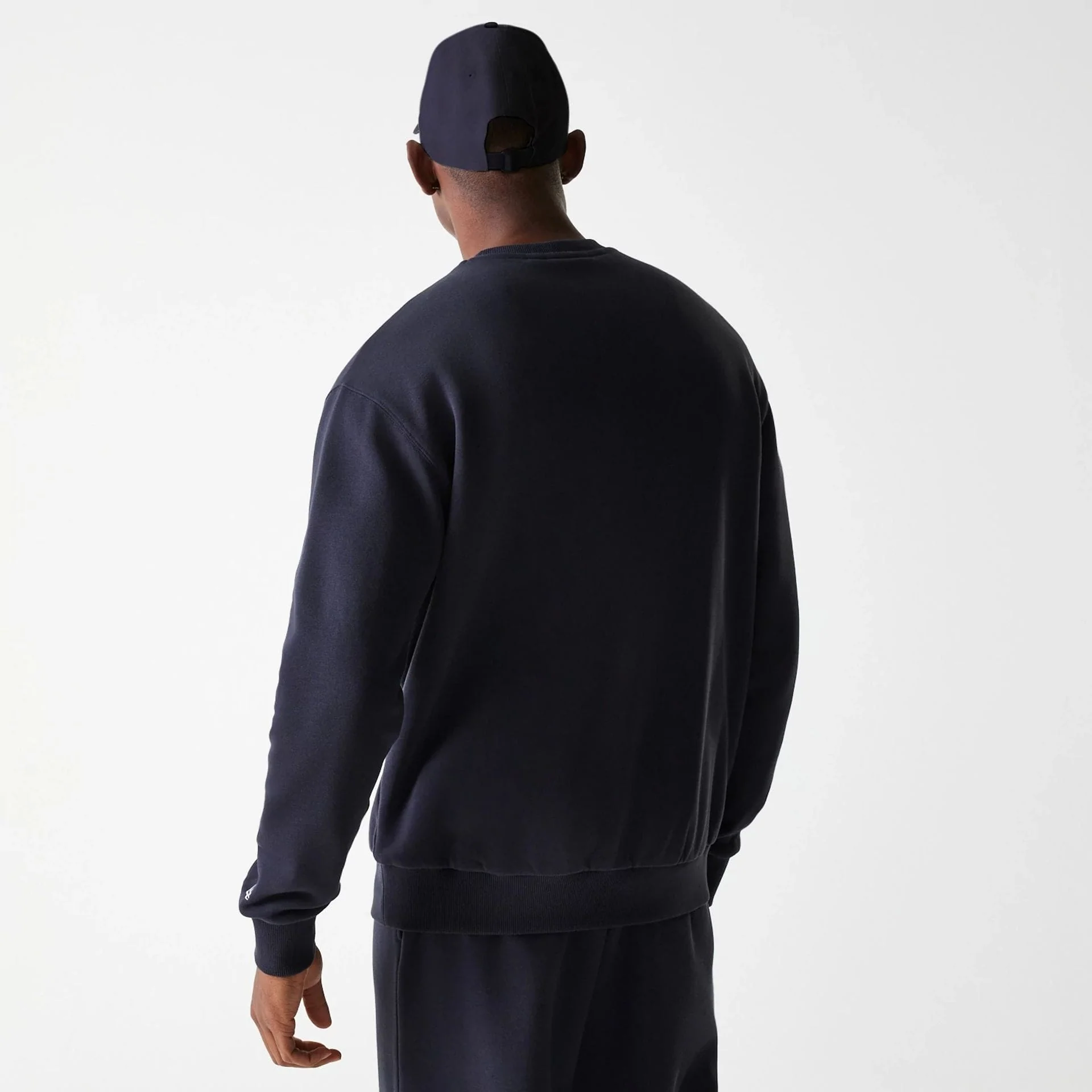 New York Yankees MLB League Essential French Terry Navy Crew Neck Sweater - Image 2