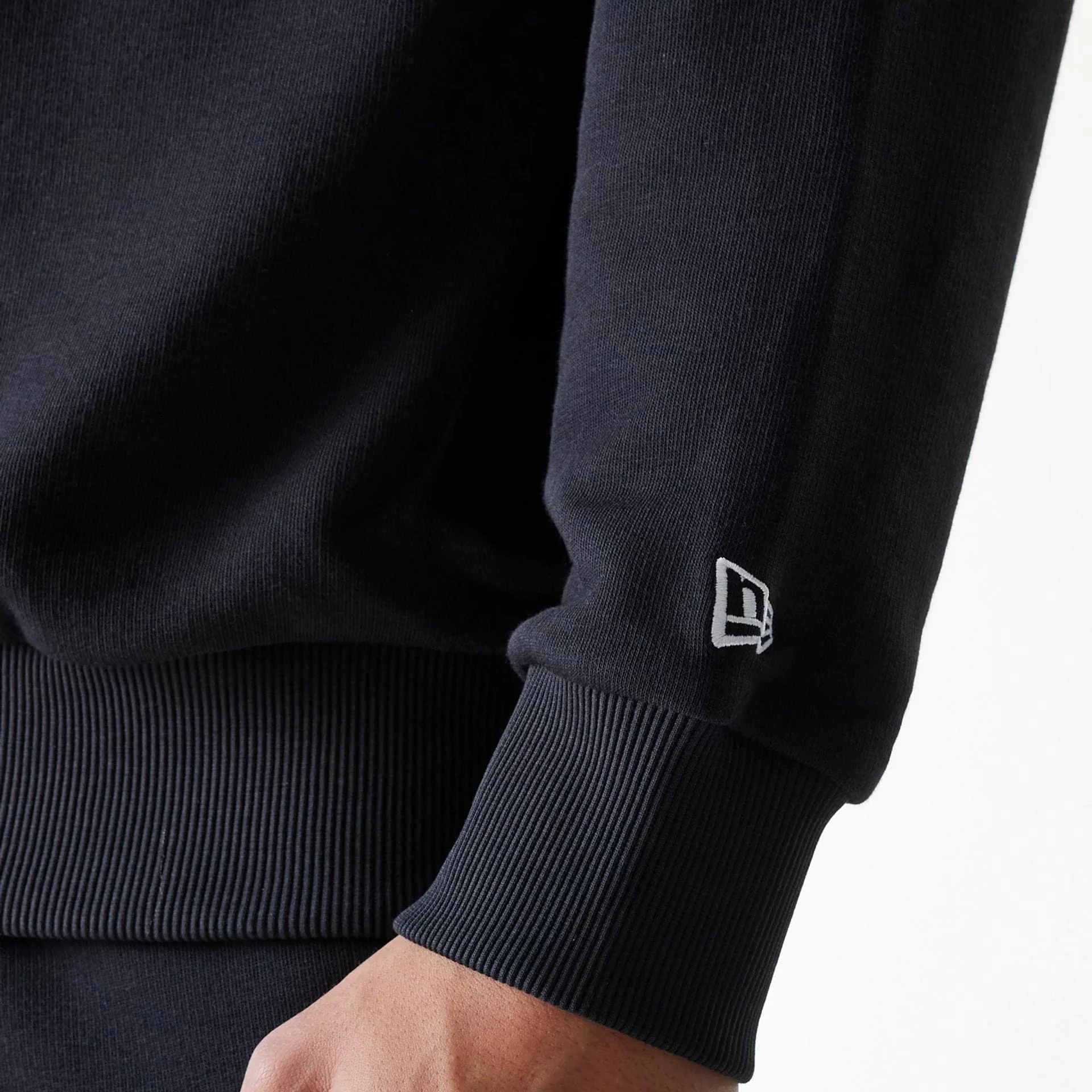 New York Yankees MLB League Essential Midi Black Oversized Crew Neck Sweater - Image 5