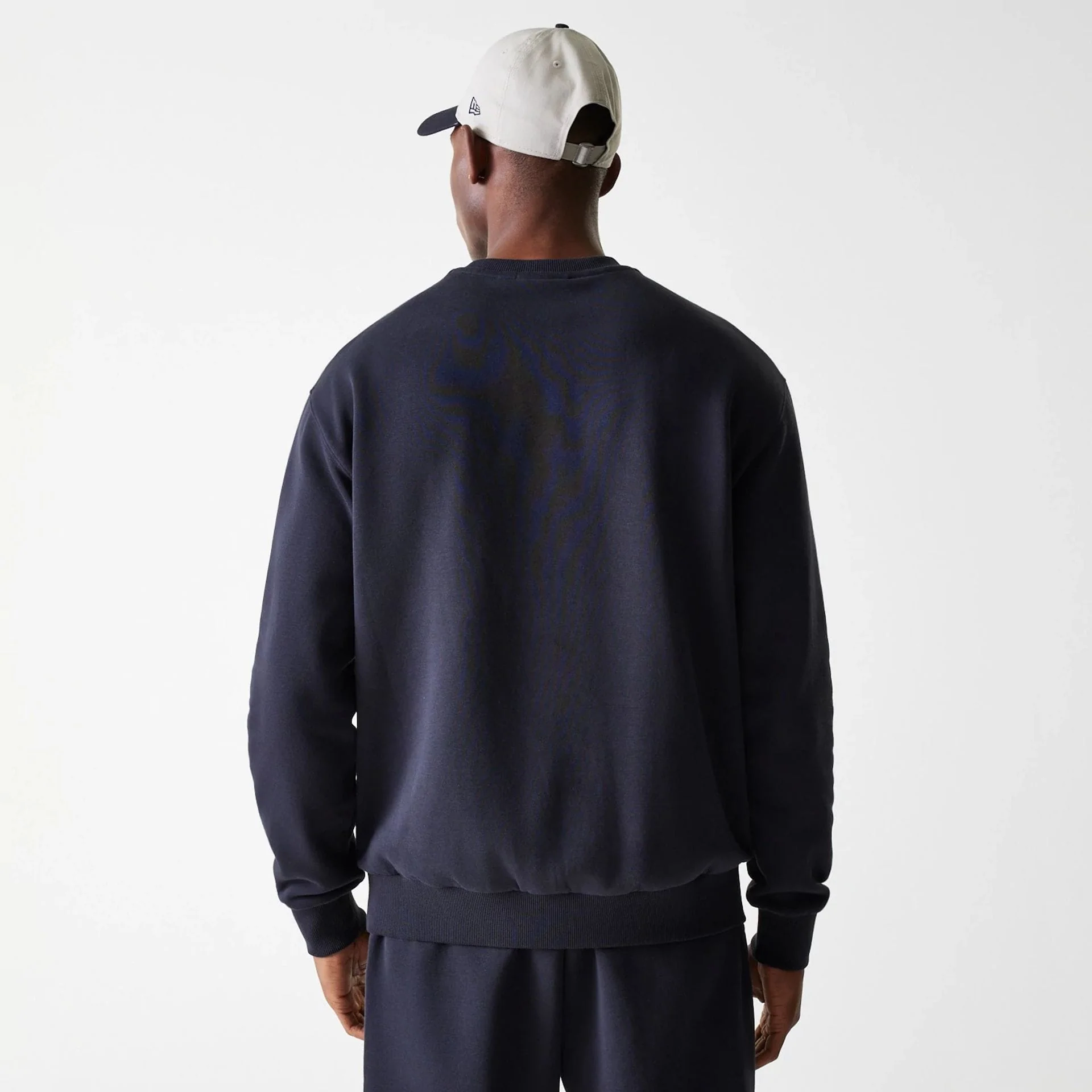 New York Yankees MLB League Essential Midi Navy Oversized Crew Neck Sweater - Image 2