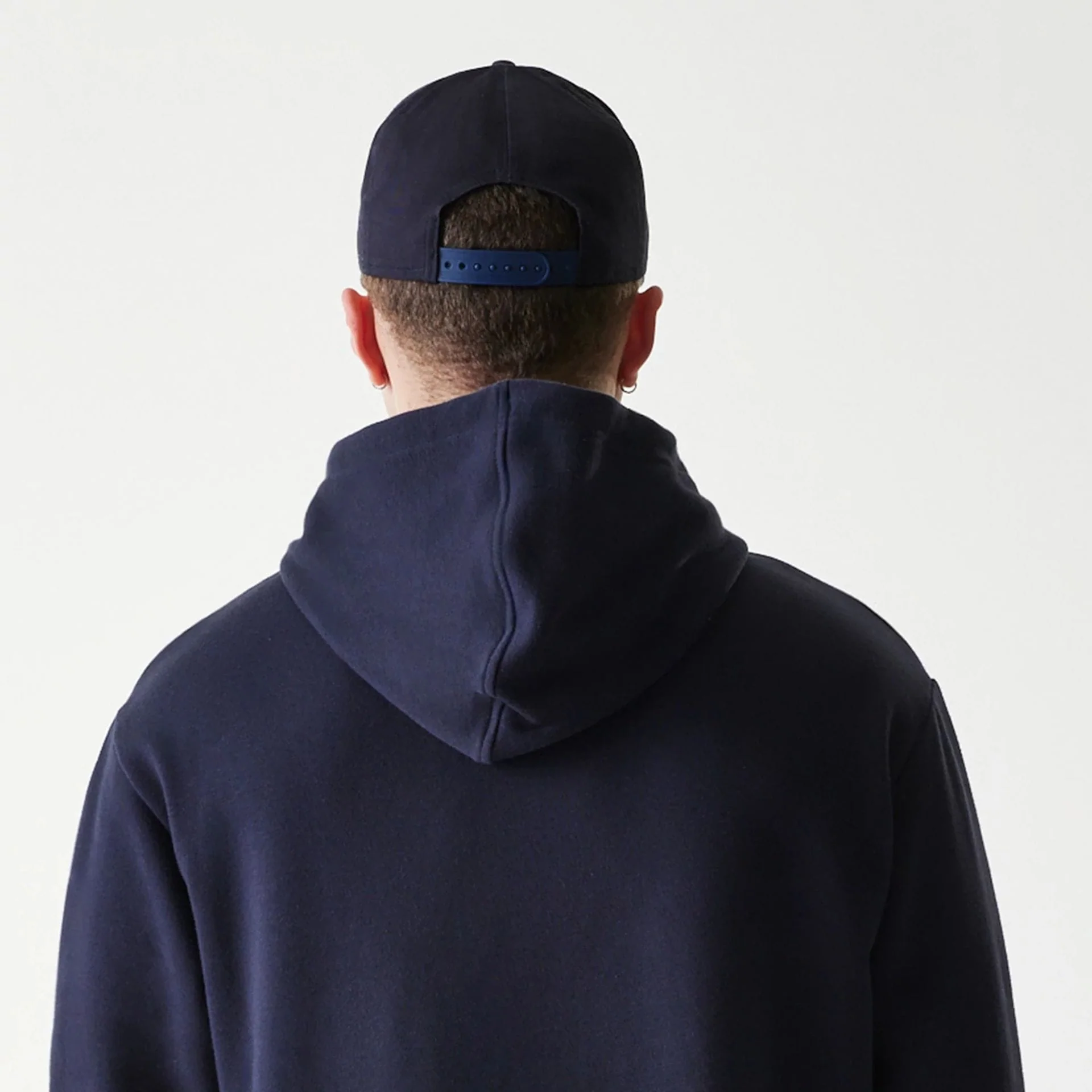 New York Yankees MLB League Essential Navy Oversized Pullover Hoodie - Image 5