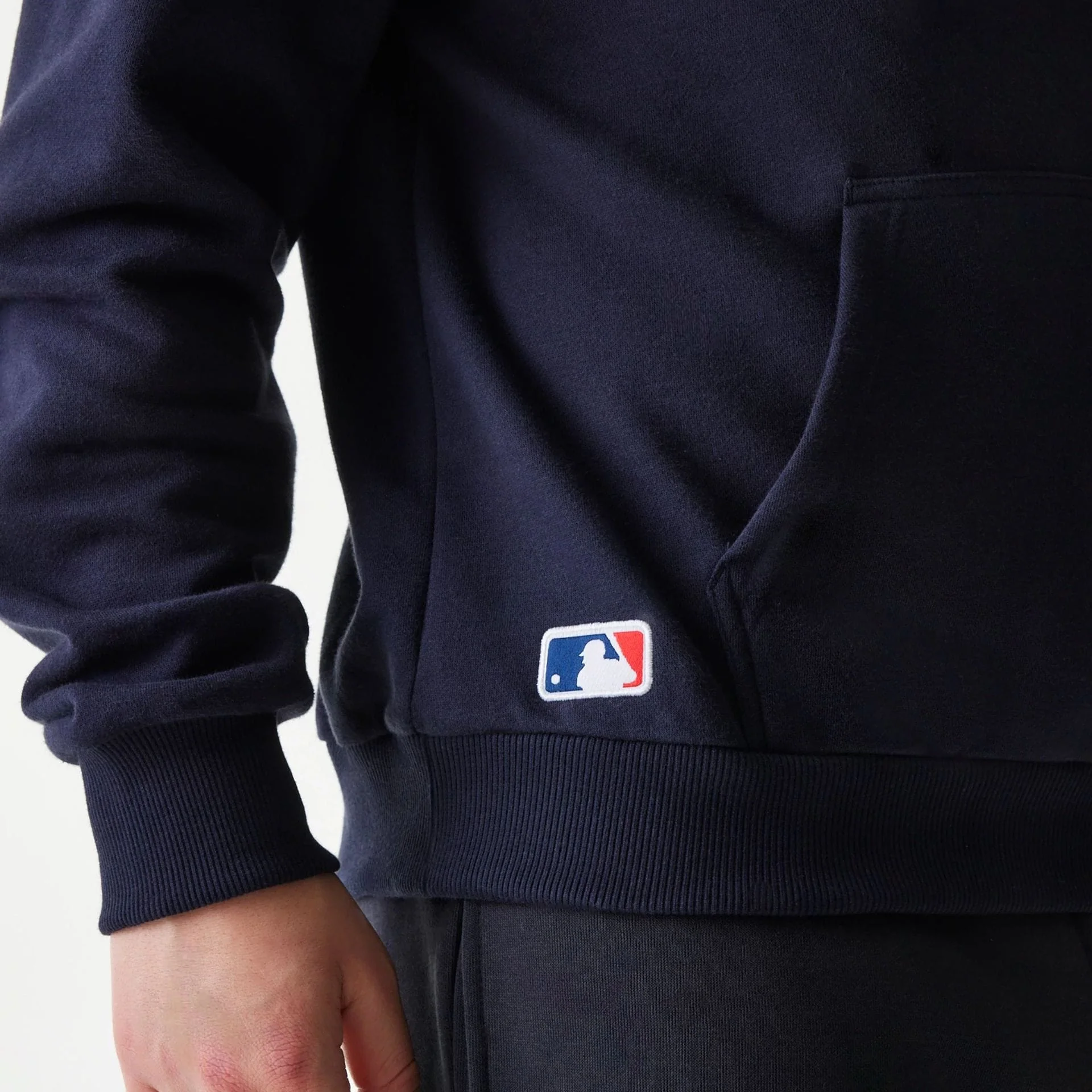 New York Yankees MLB League Essential Navy Oversized Pullover Hoodie - Image 6