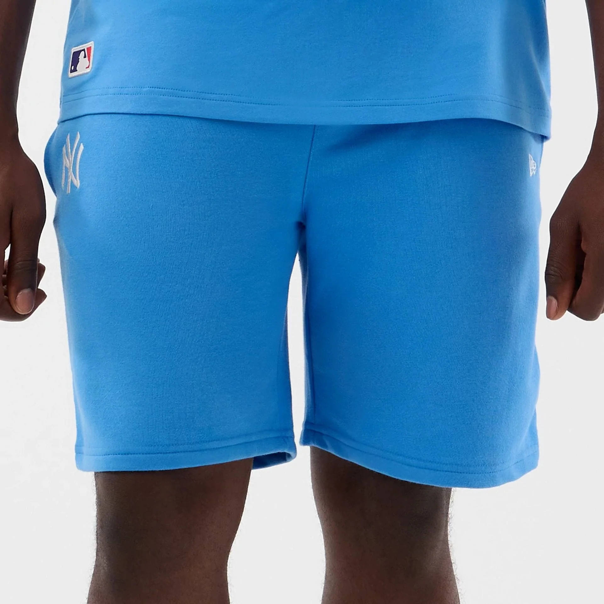 New York Yankees MLB League Essential Pastel Blue Shorts - Image 7