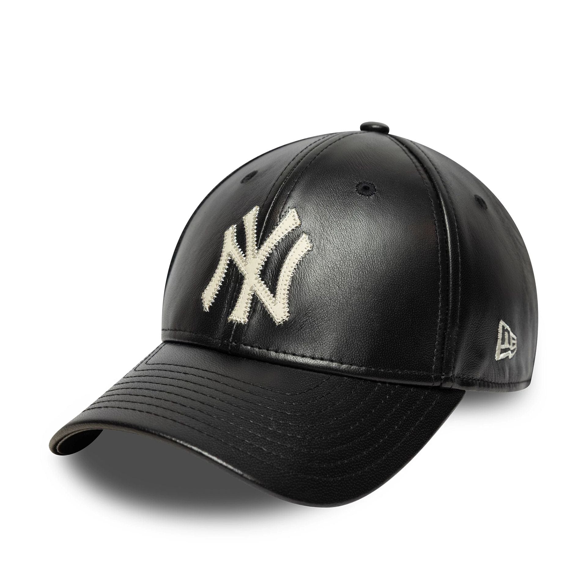 New York Yankees MLB Leather Black 9FORTY M-Crown Adjustable Cap - Image 3