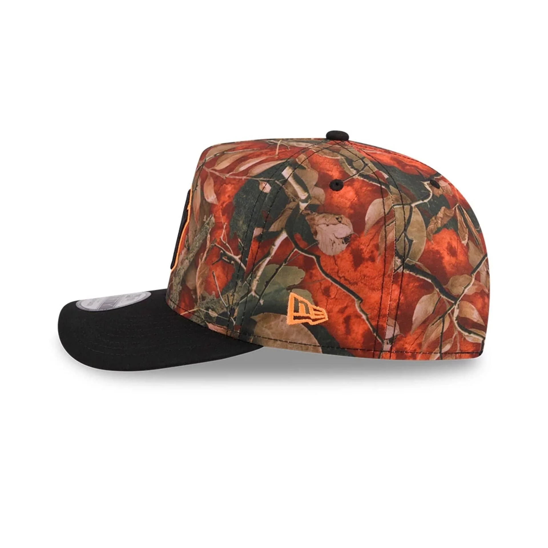 New York Yankees MLB Leaves Bright Orange 9FIFTY A-Frame Snapback Cap - Image 5