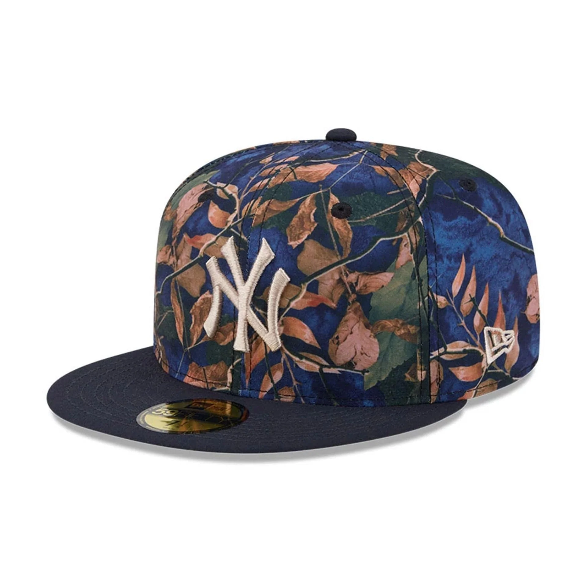 New York Yankees MLB Leaves Navy 59FIFTY Fitted Cap - Image 4